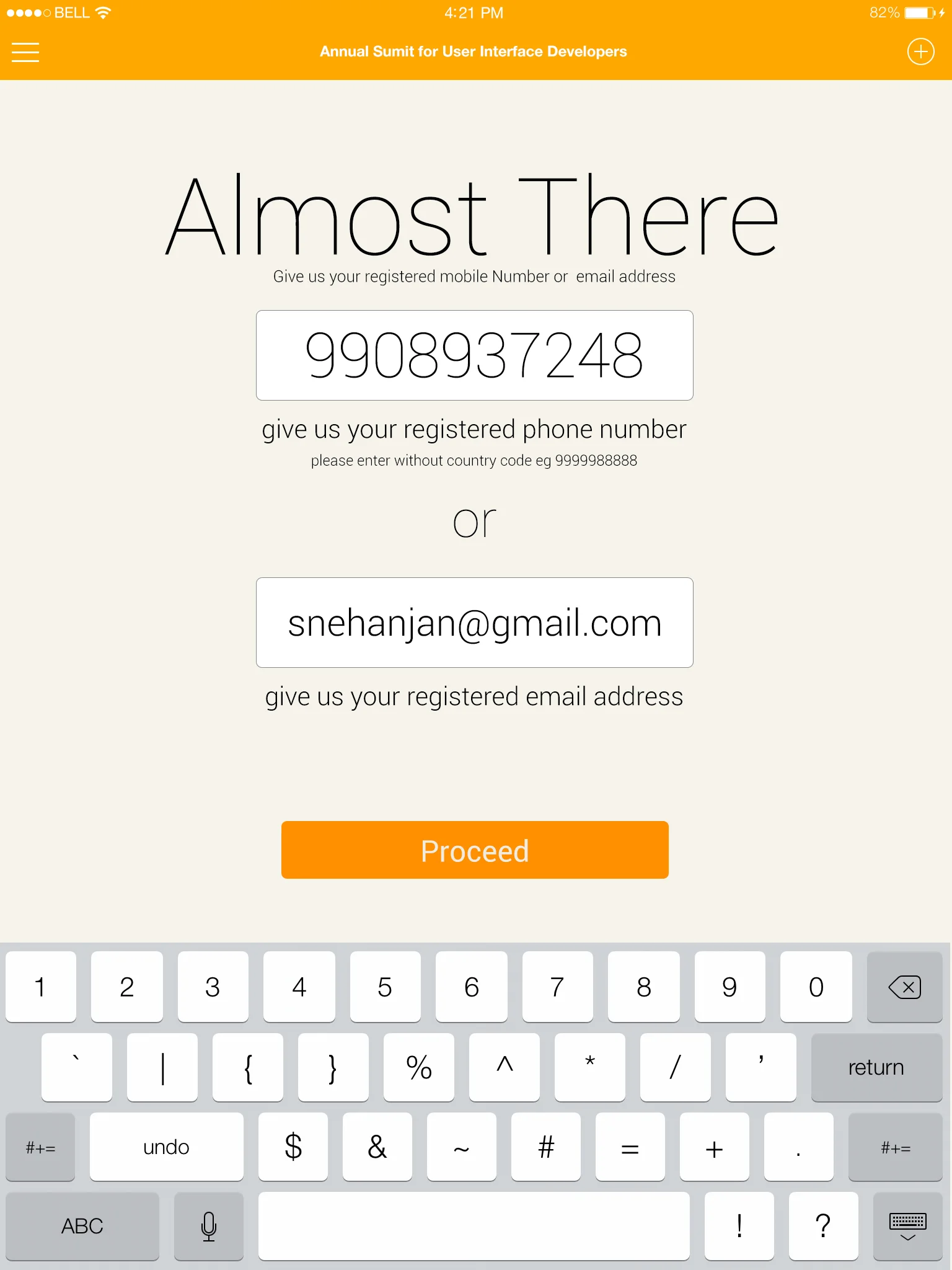 Collect ticket flow — either phone or email