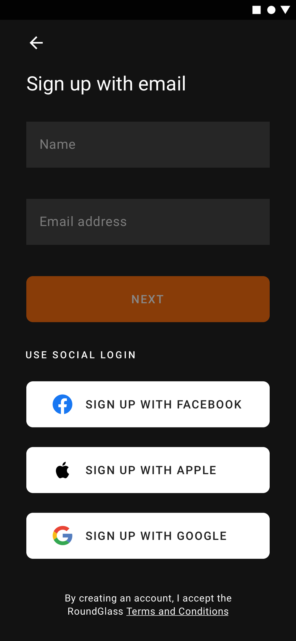 Voyager — sign up