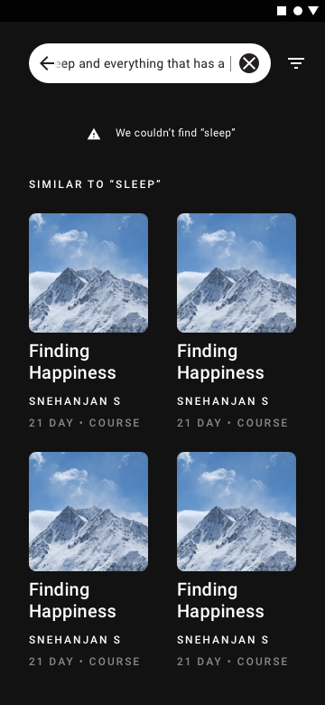 Search — no-result state