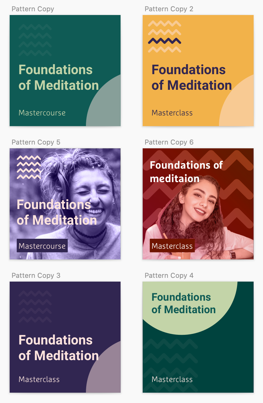 Visual exploration for all course cards — still work in progress