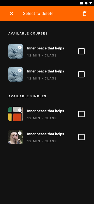 Downloads — multi-select
