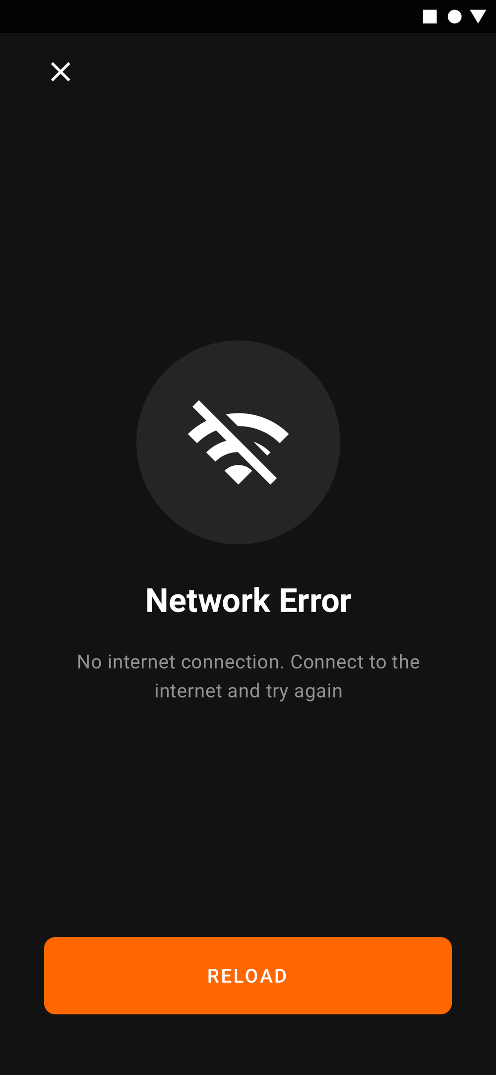 Network error state