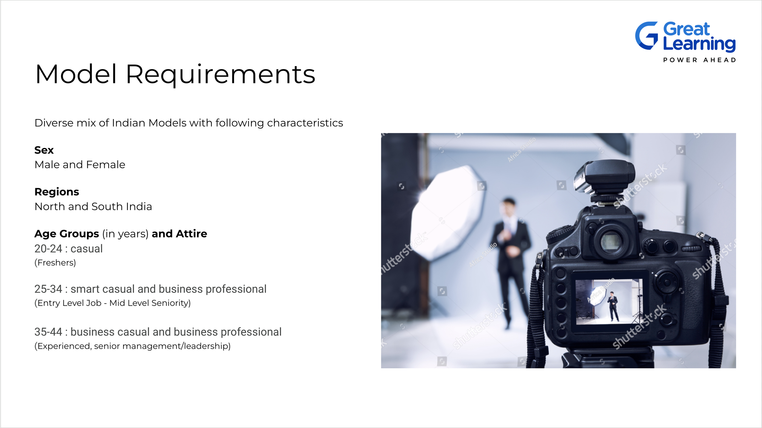 The old Great Learning homepage — stock-image status quo
