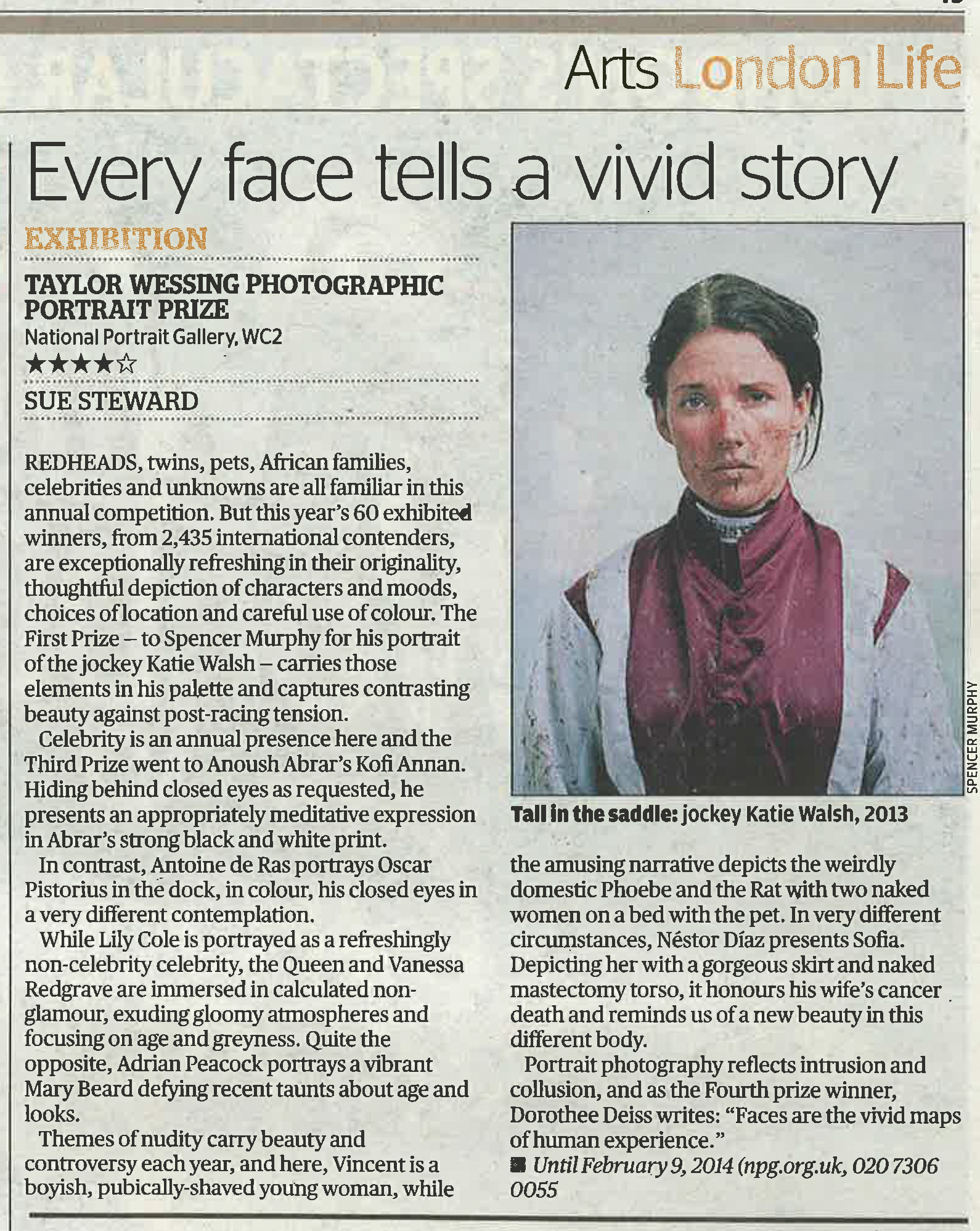 ‘Captures contrasting beauty against post-racing tension.’ - Evening Standard.
