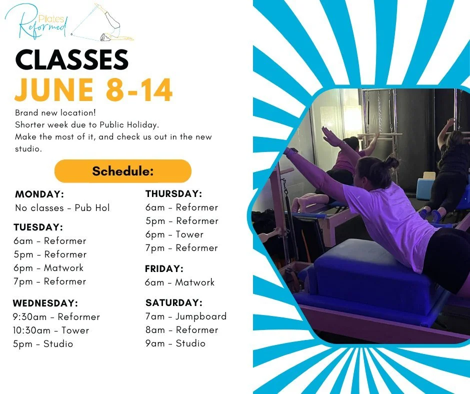 The move is underway and we're looking forward to welcoming you into the new space.
This week there are no classes on Monday - Public Holiday and moving the equipment.
Some classes are at capacity and some are close, so jump in today and secure your 