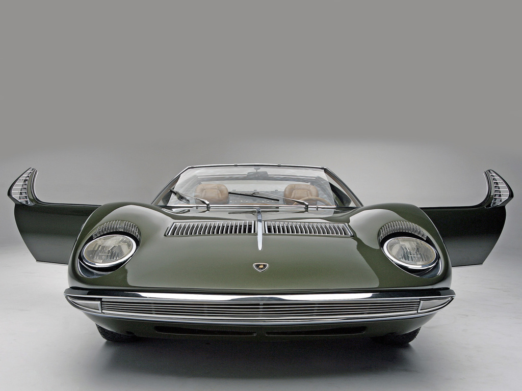 The Iconic Lamborghini Miura Roadster in its unique ‘Zn75’ specification which was renovated by Moto Technique in the early 1980’s. Sadly (in our opinion) this car was returned to its original 1968 Bruxelles Motor Show specification in 2008.
