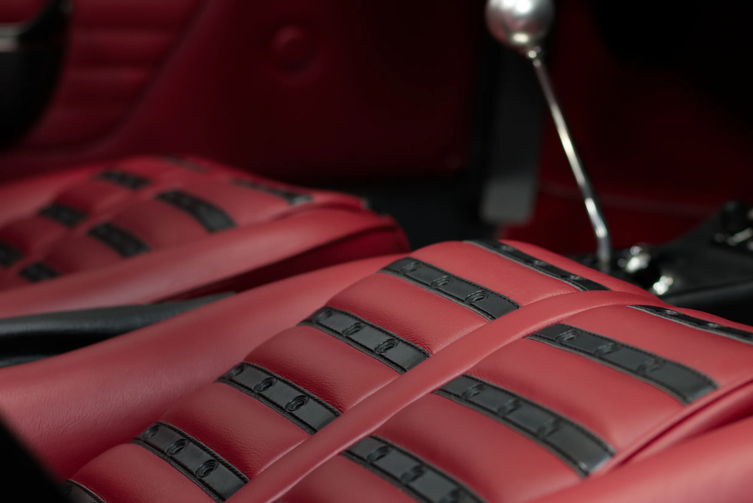 The devil’s in the detail. Perfect “Chairs & Flairs” interior on this Dino 246 GTS Photo by O’ROURKE COACHTIMMERS