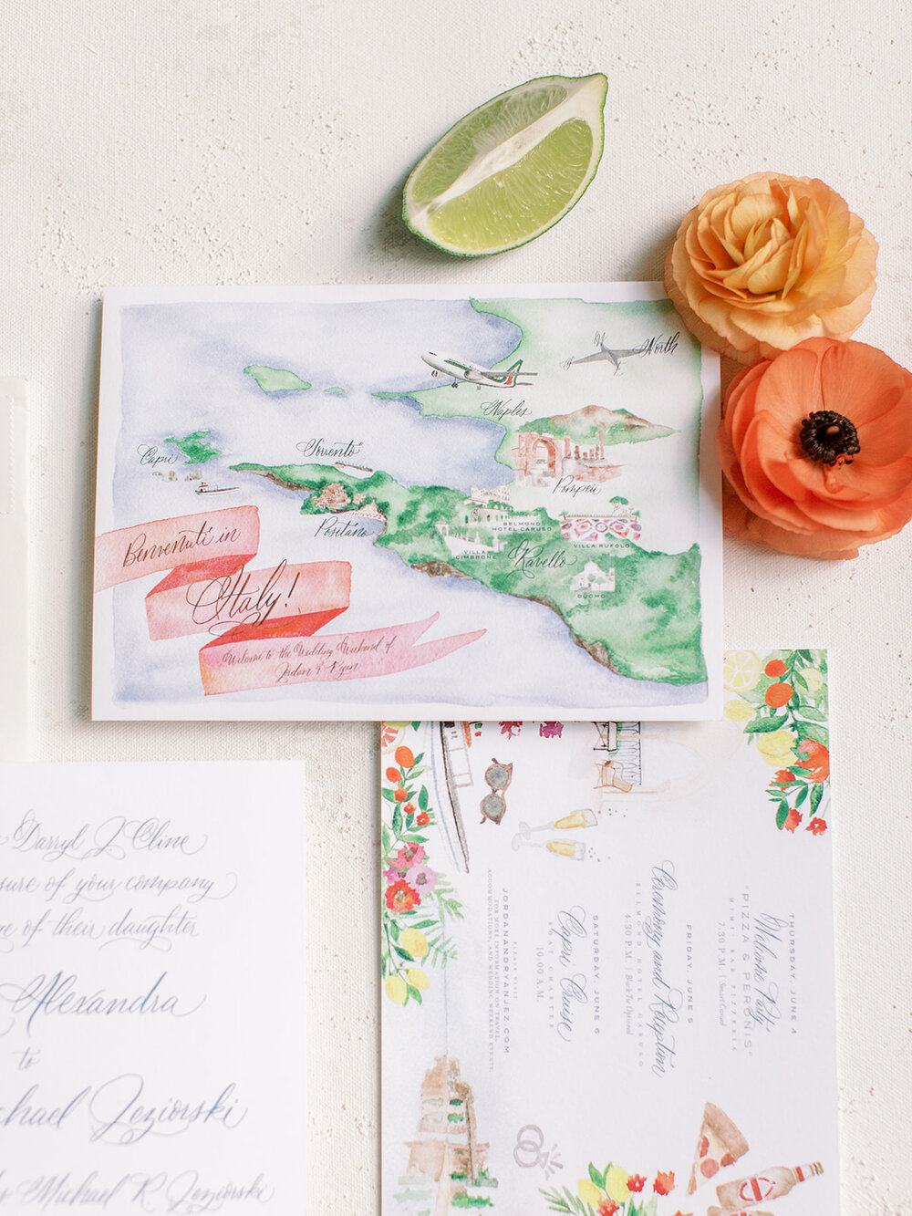 Ravello wedding invitations