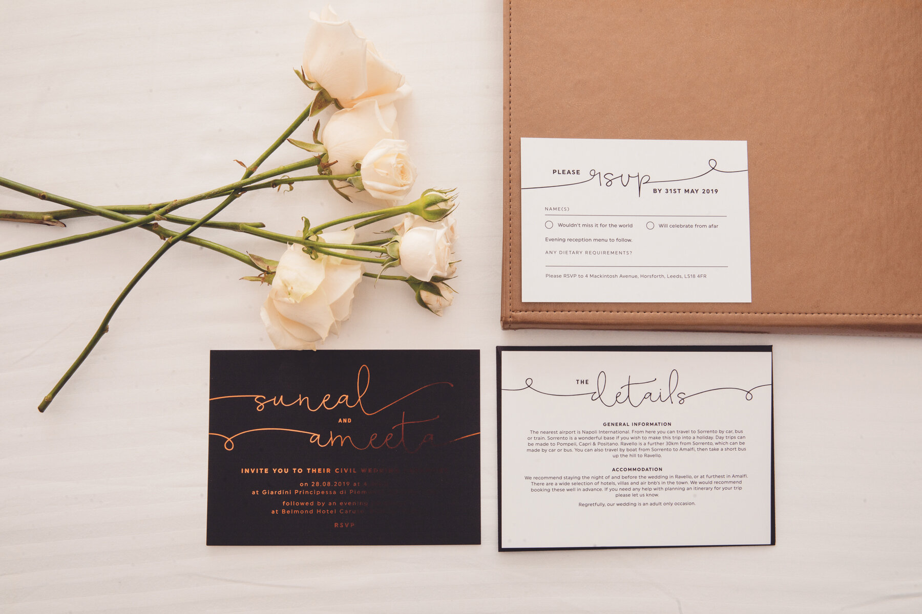 Invitations Amalfi Coast wedding