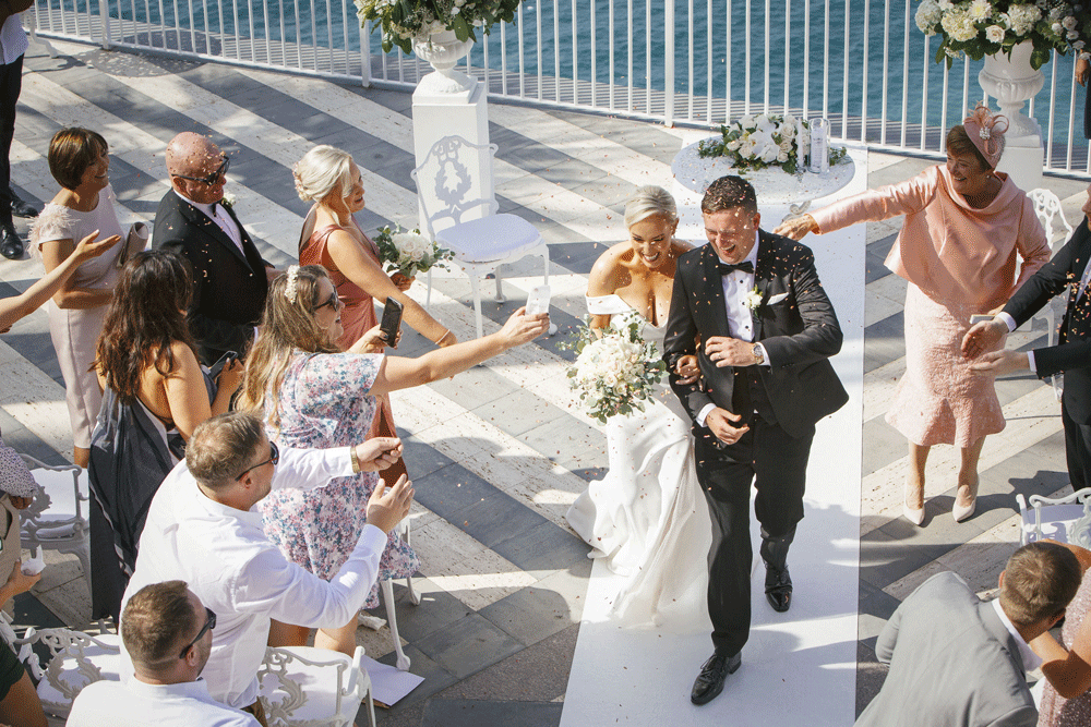 Sorrento villa wedding ceremony 