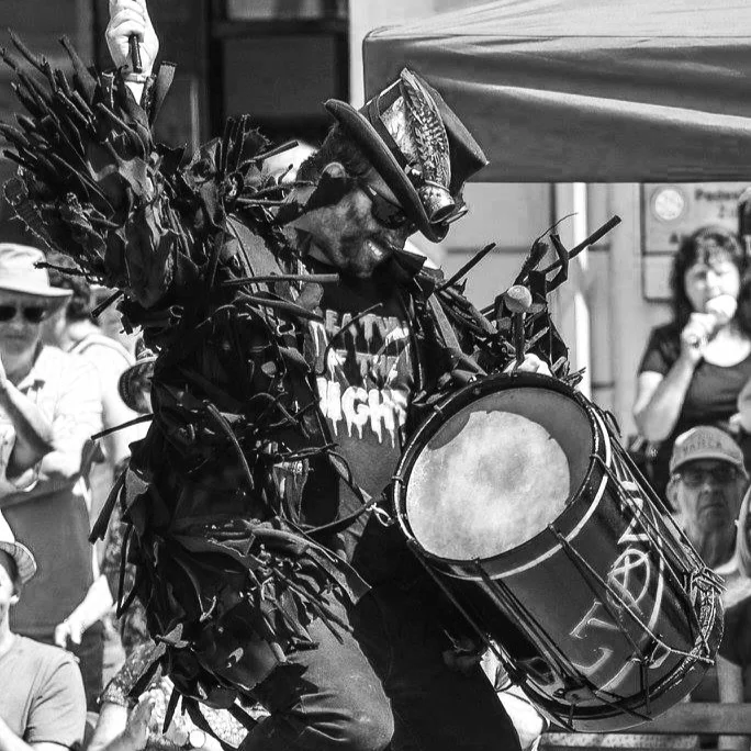 Chris: Been with Beltane since day 1 and is very partial to a pint of jail, tribute, hobgoblin or Betty stoggs or along with a pork pie. Strengths: When drumming he brings out the sexy ryhthm and sound beltane has to offer. Weakness: The length of white ladies aston and tequila.
