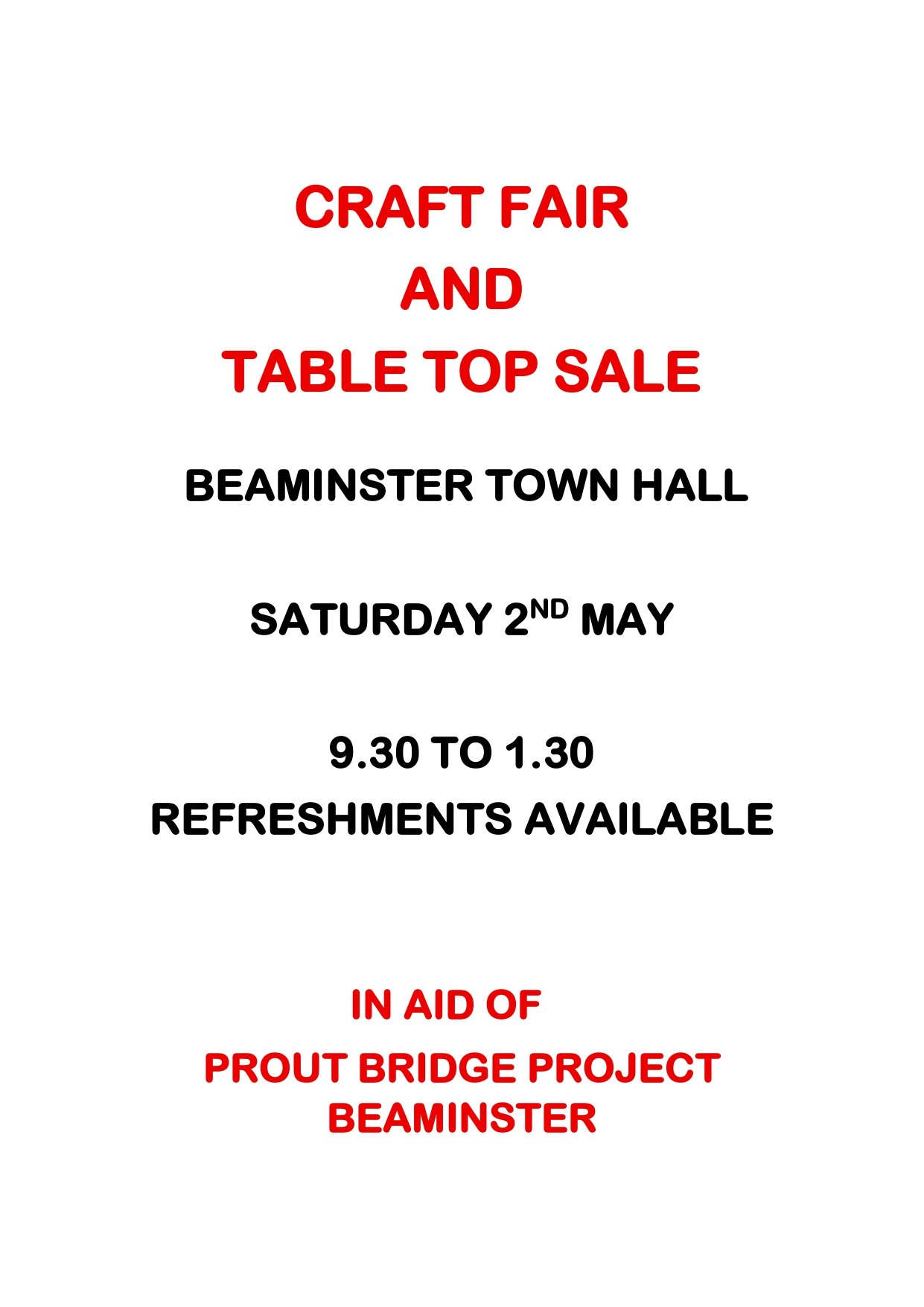 Table Top Sale 02 05 26