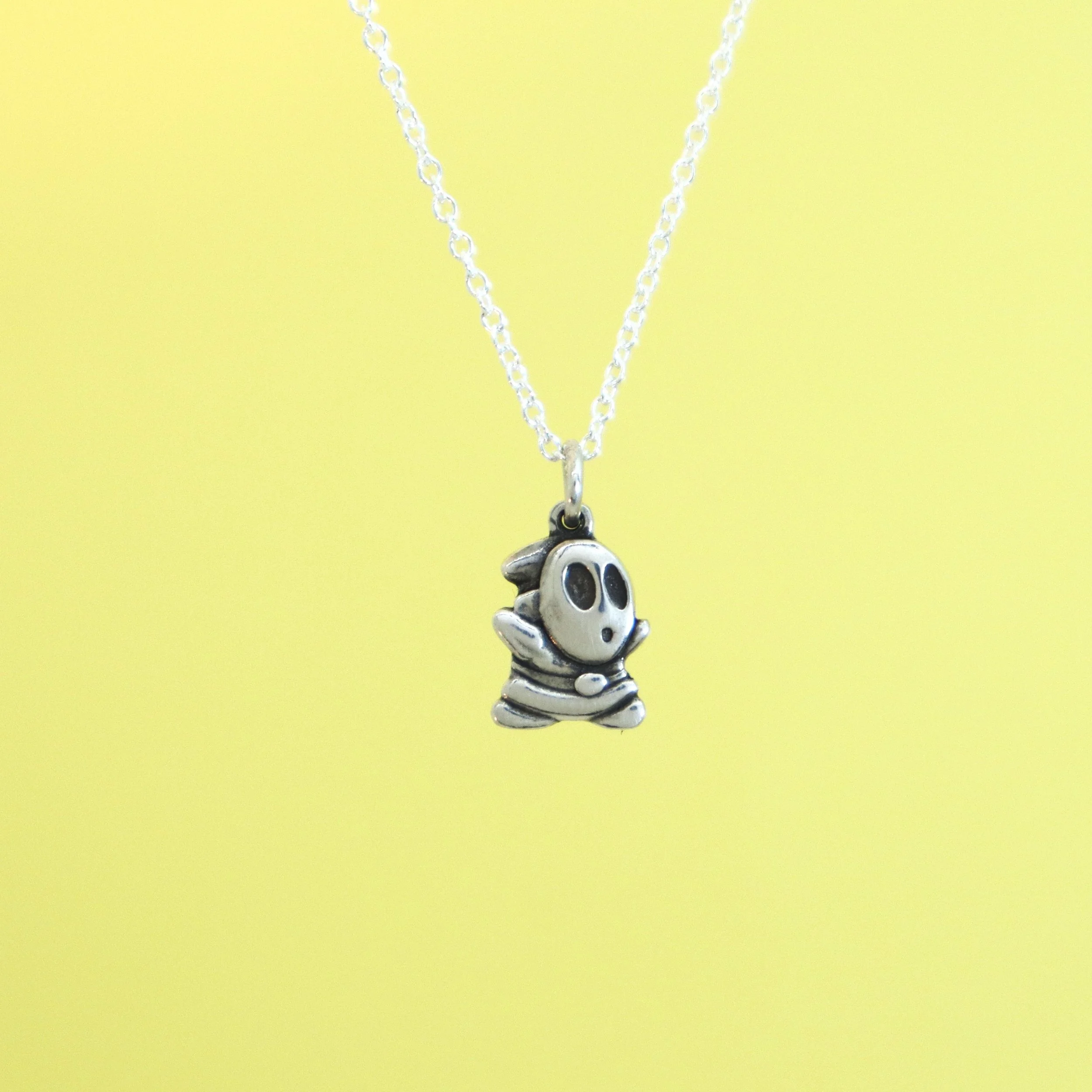 Shy Guy Pendant - Sterling Silver