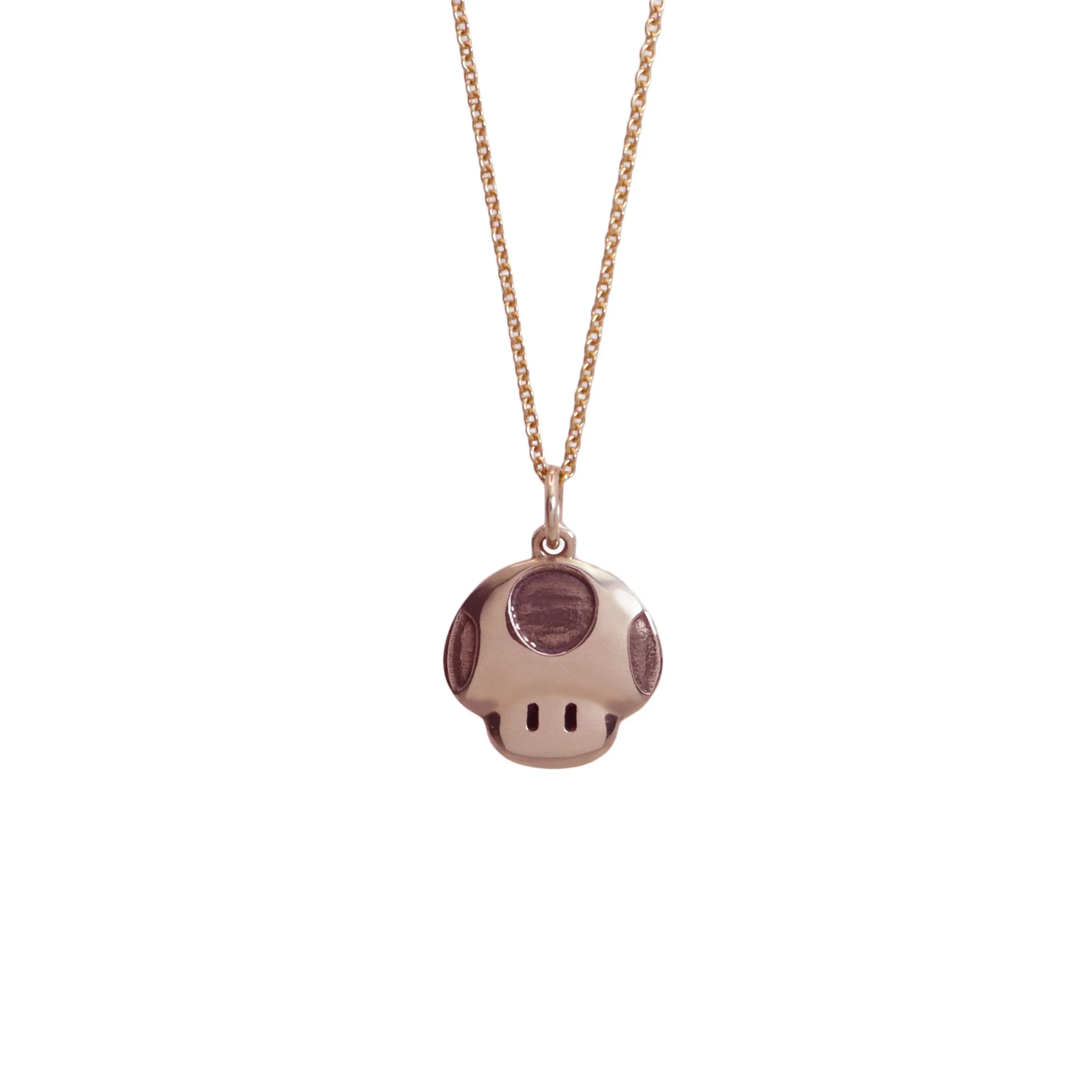 Mushroom Pendant - Rose Gold