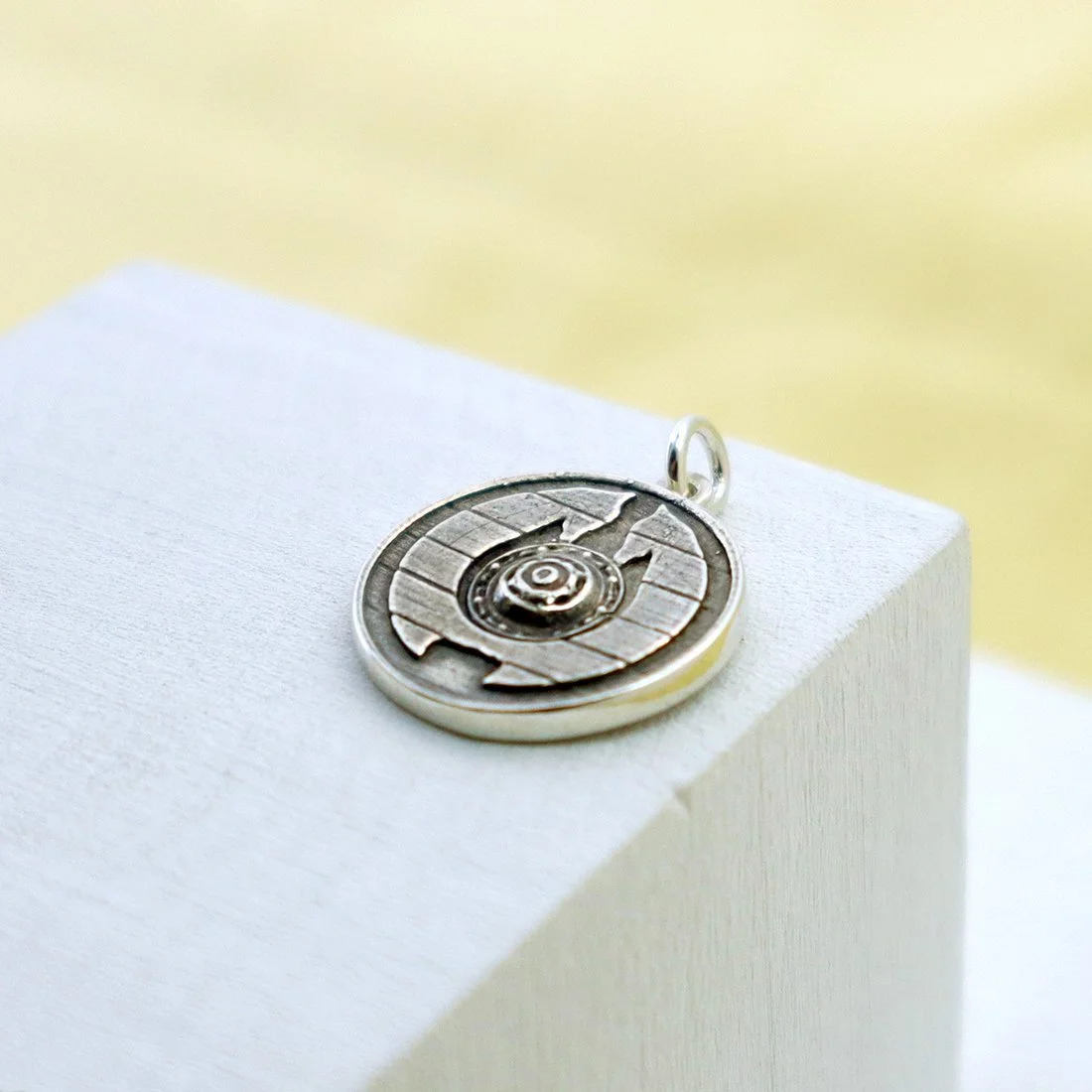 Shieldmaiden Shield Pendant - Sterling Silver