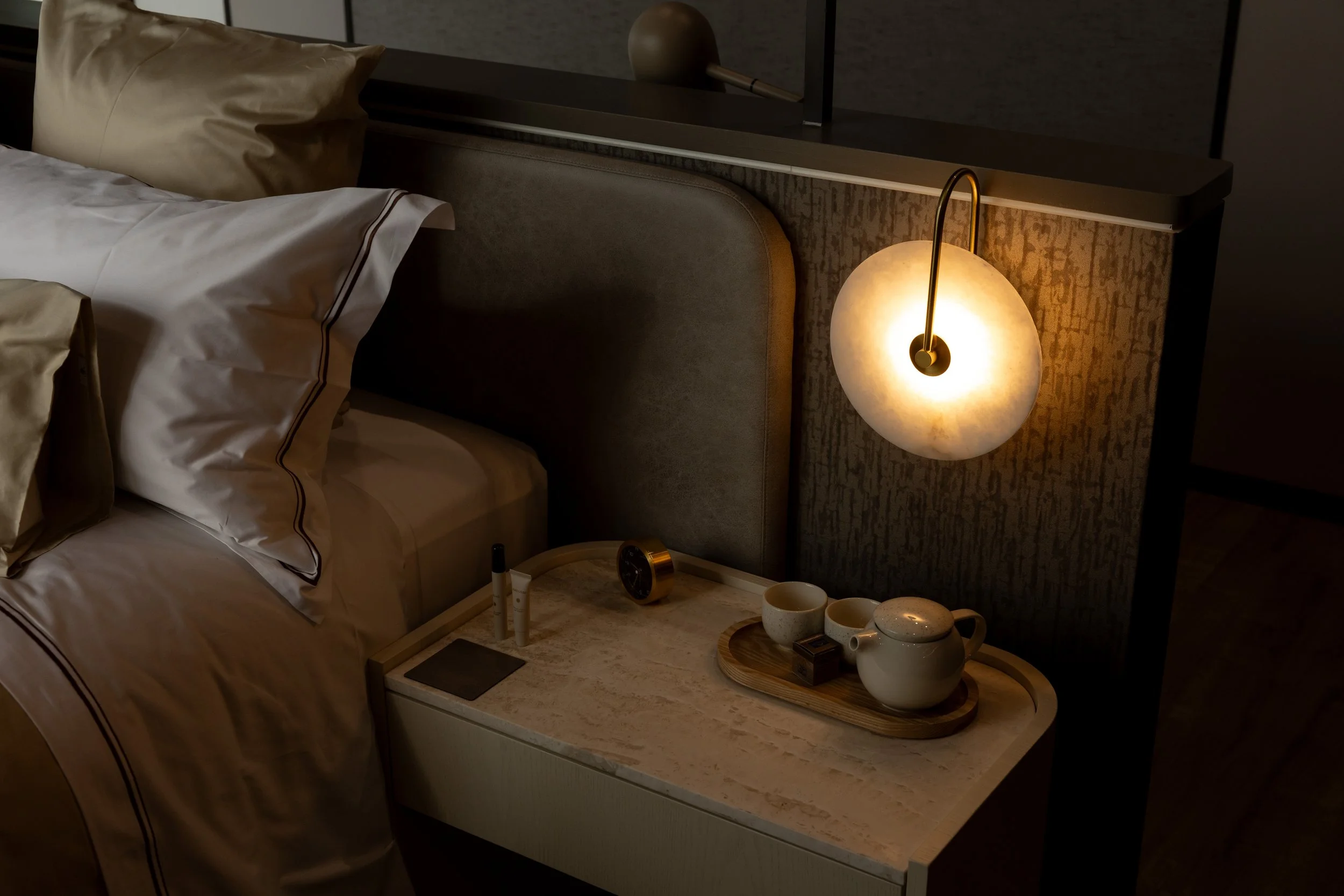   Astro Innovation Center  – Blurring the lines between retail and high-end hospitality. Y6 designed an innovation center spanning two floors, featuring three distinctly varied mock hotel rooms. This immersive environment allows clients to experience