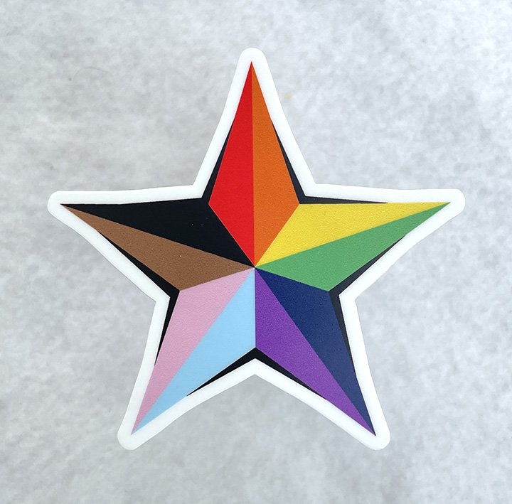 Pride Star Sticker — Blue Stars