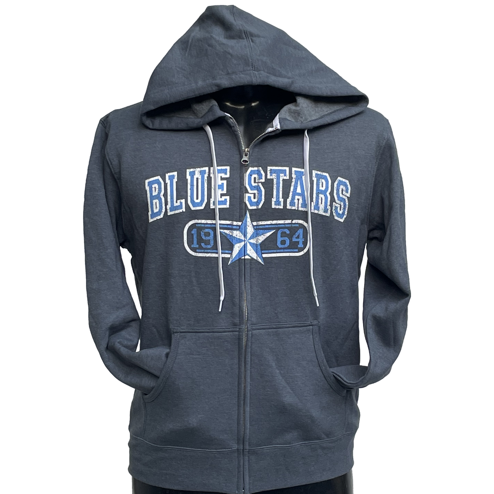 Full Zip Hoodie — Blue Stars