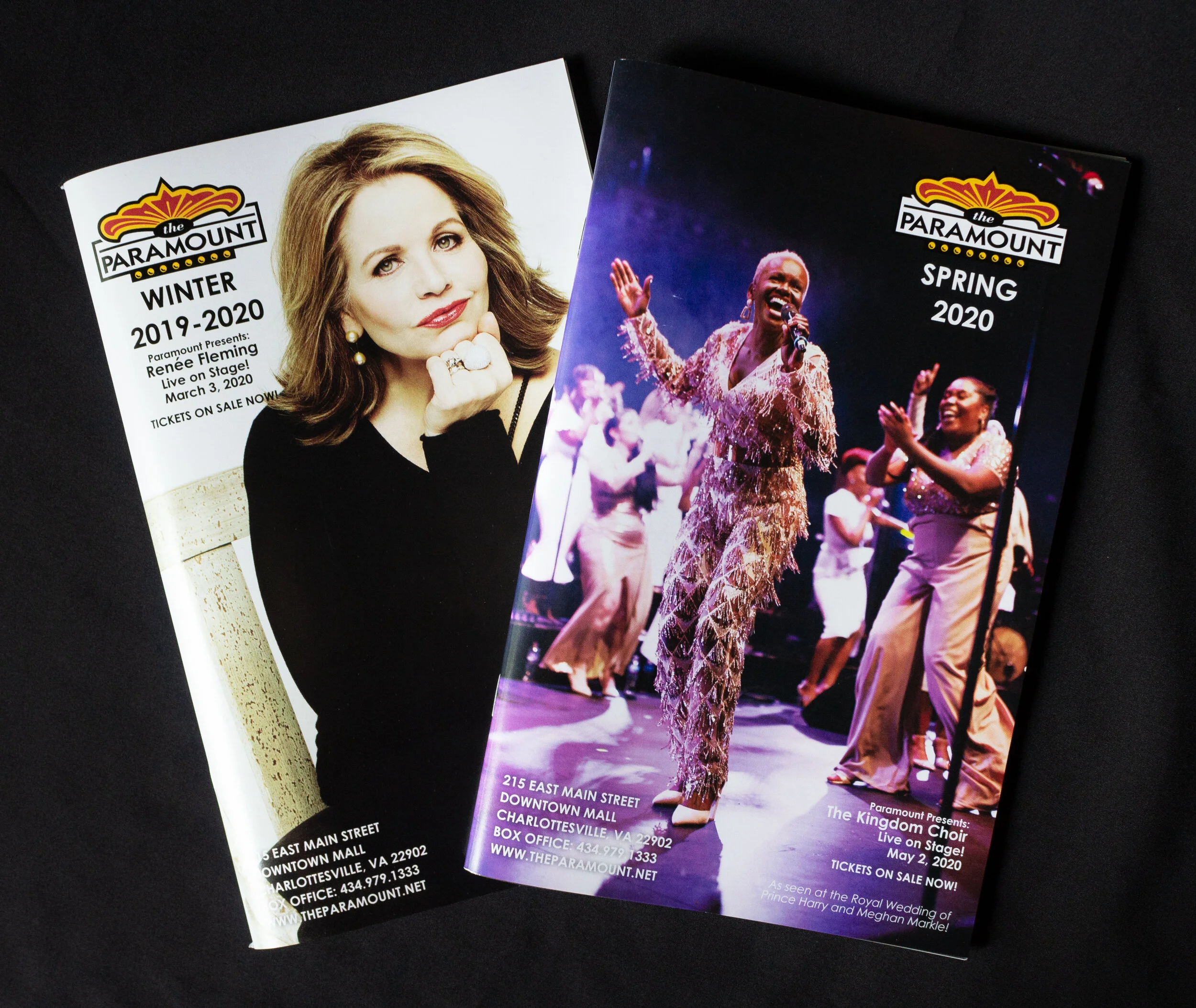  Event pages for the Winter 2019-2020 and Spring 2020 playbills 