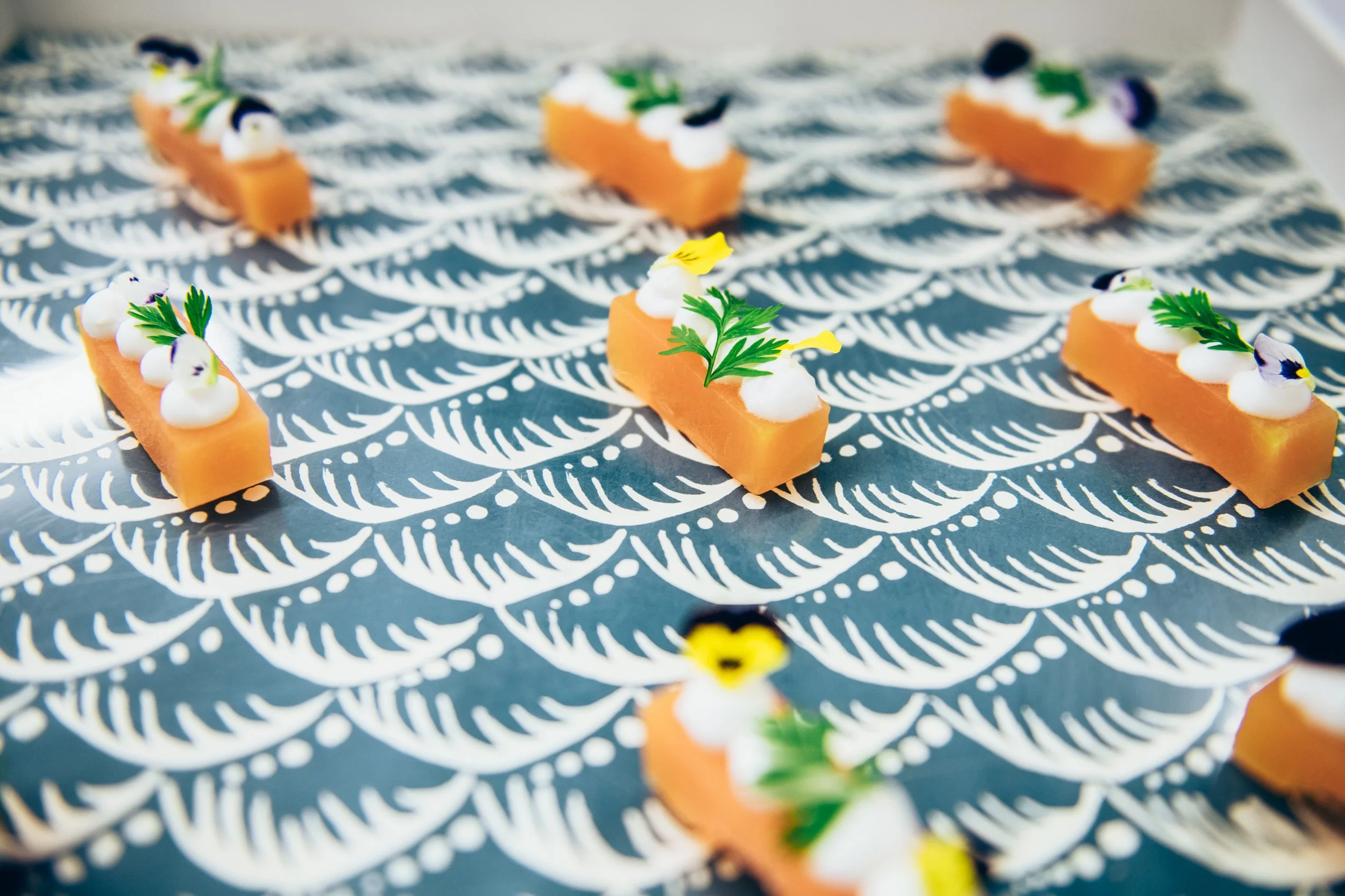 Canapés served at Gallery