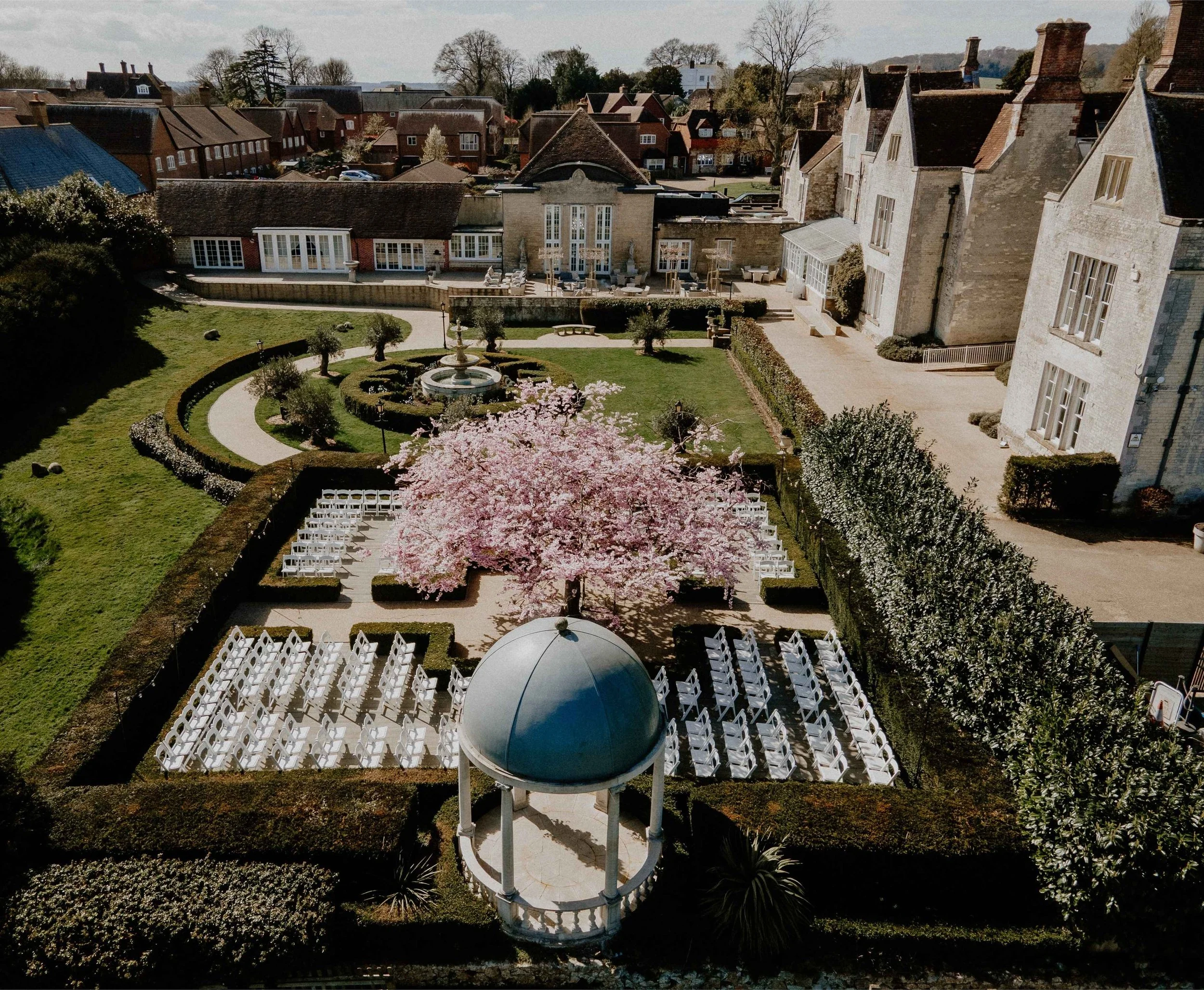 Froyle Park Gardens, Dome and Cherry Tree