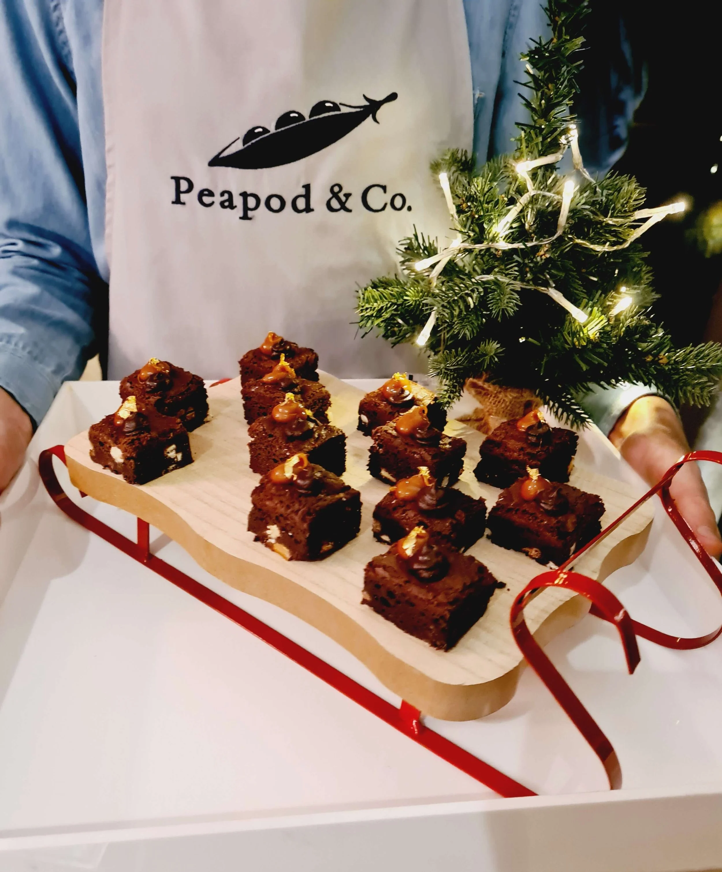 Christmas Brownies on Sledge