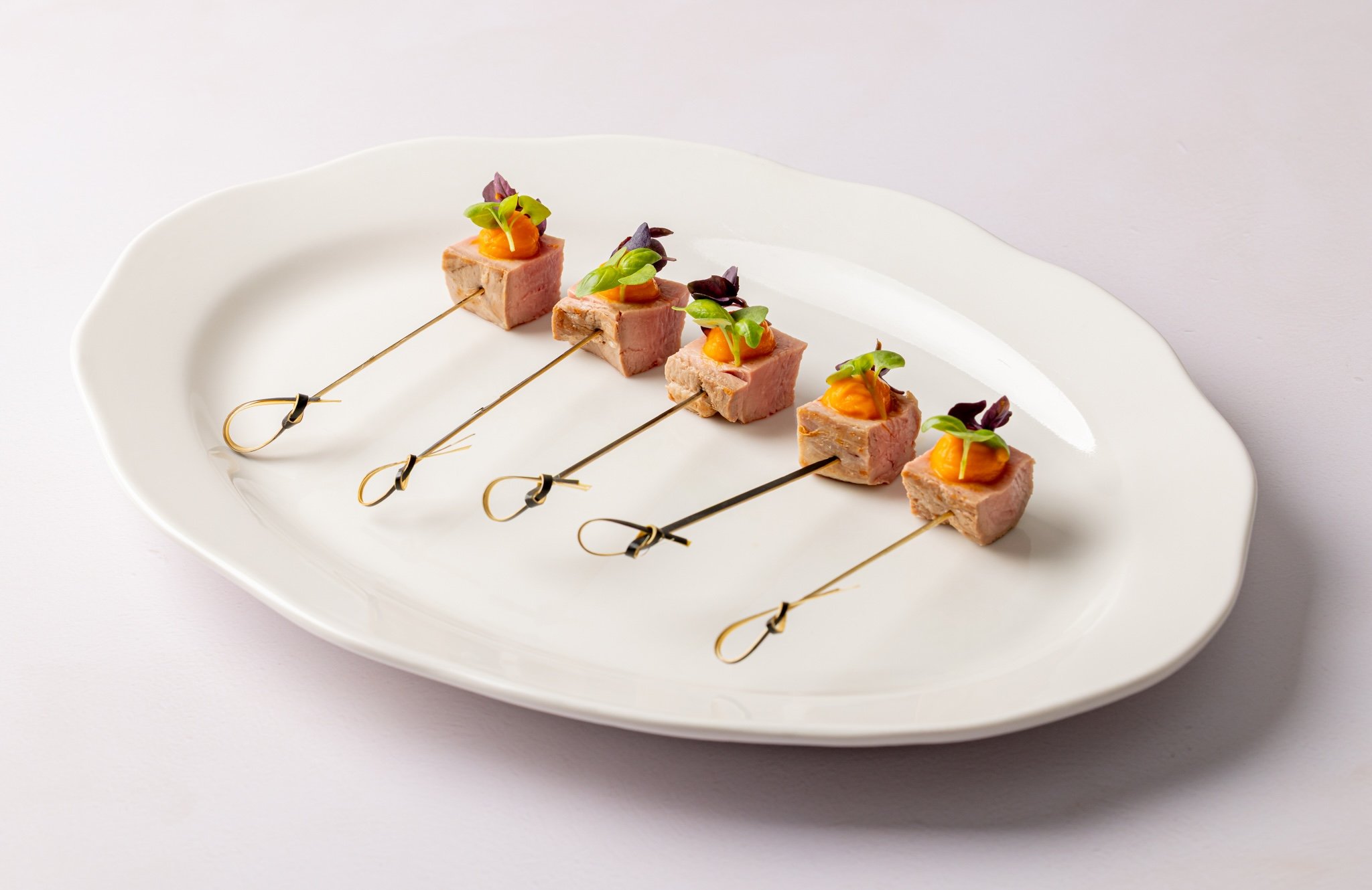 Canapés on plate