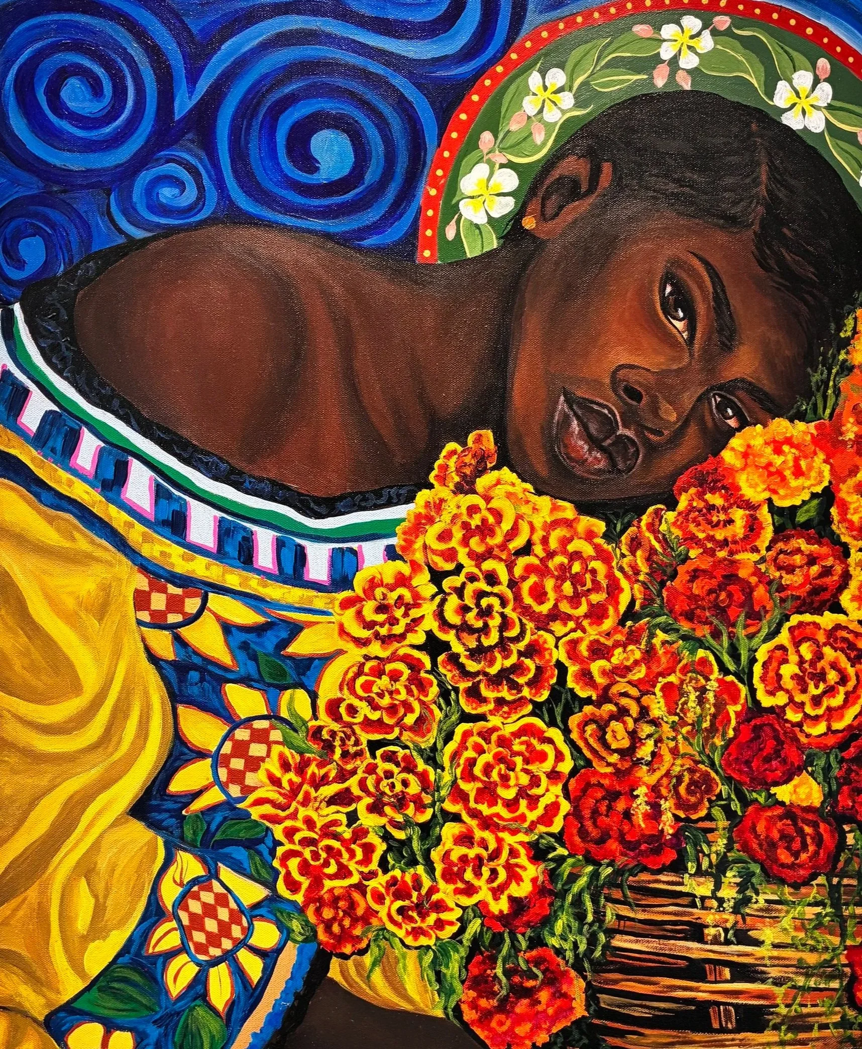 "The Sun Wore Flowers"
2024
Acrylic on Canvas
20 x 24 in