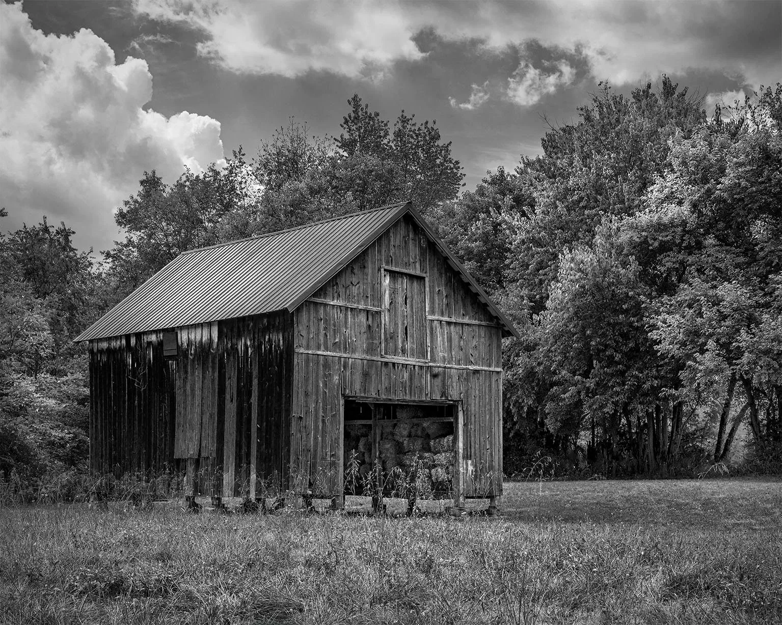 Barn, Trees, Clouds, Infirmary Mound Park, Granville, Ohio