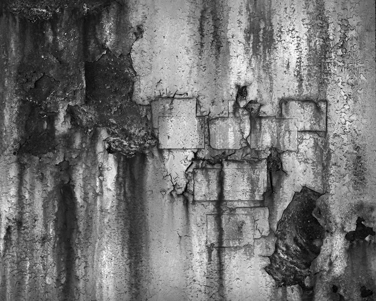 Train Car Rust, Peeling Paint, Patches, Hocking Valley Railway Yard, Nelsonville, Ohio