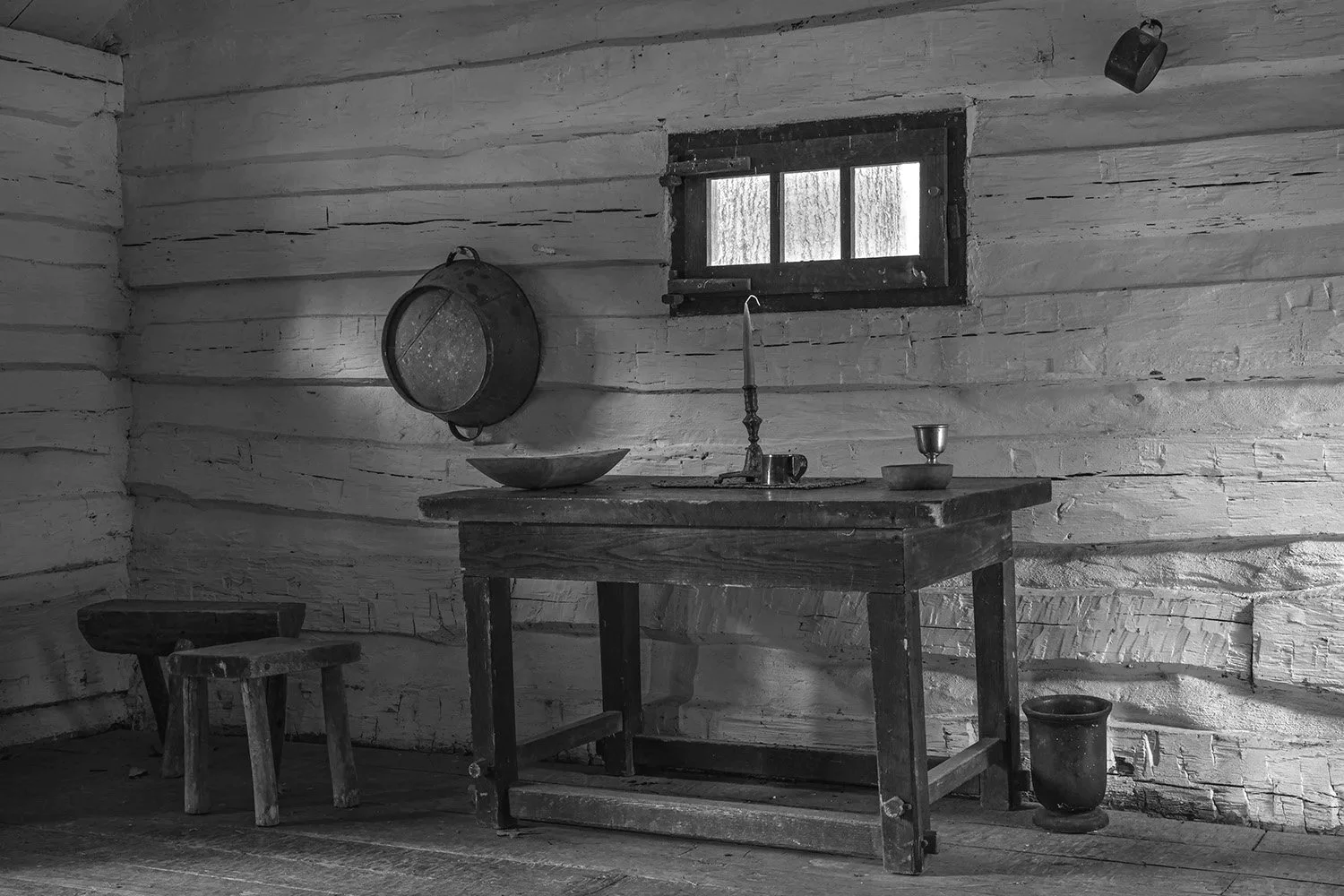 1772 Cabin Interior, Shoenbrunn Village, New Philadelphia, Ohio