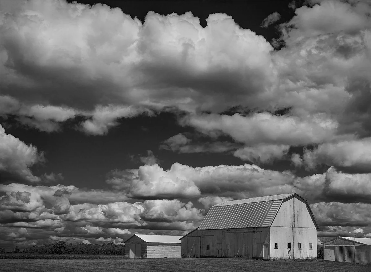Barns, Clouds, Lilly Chapel, Ohio