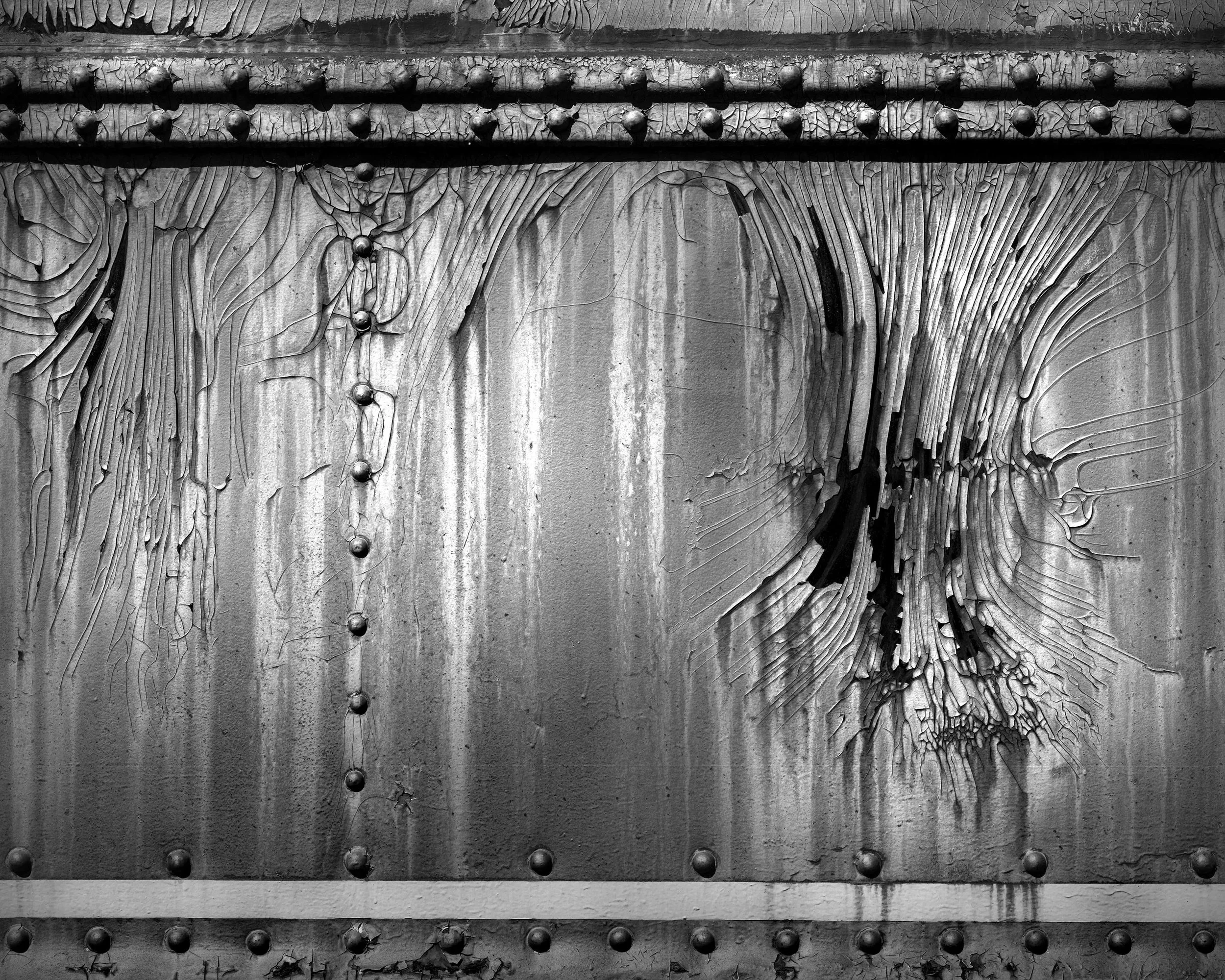 Weathered Peeling Paint, Train Car Detail, Railway Museum of Greater Cincinnati