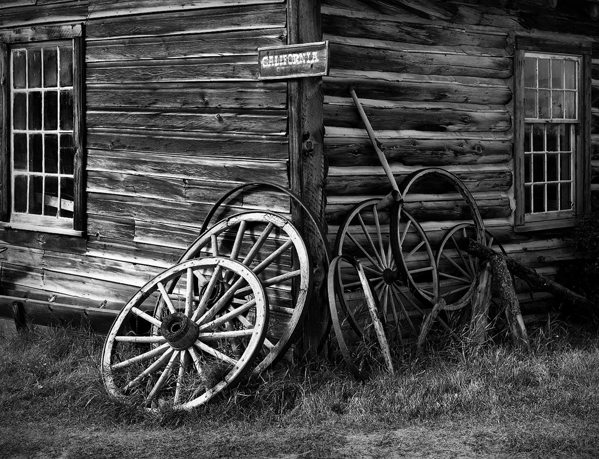 Livery, Wagon Wheels, California Street, Nevada City, Montana
