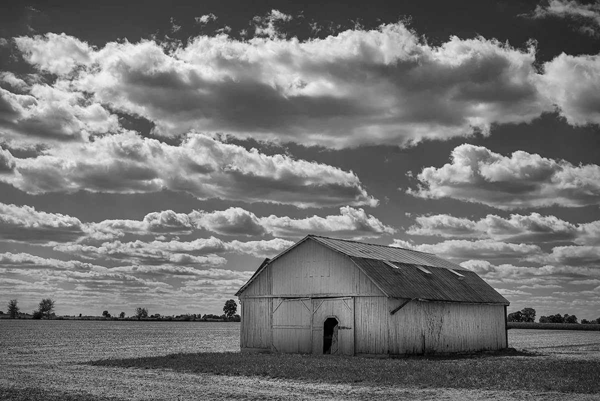 Harvested Fields, Barn, Clouds, Plain City, Ohio