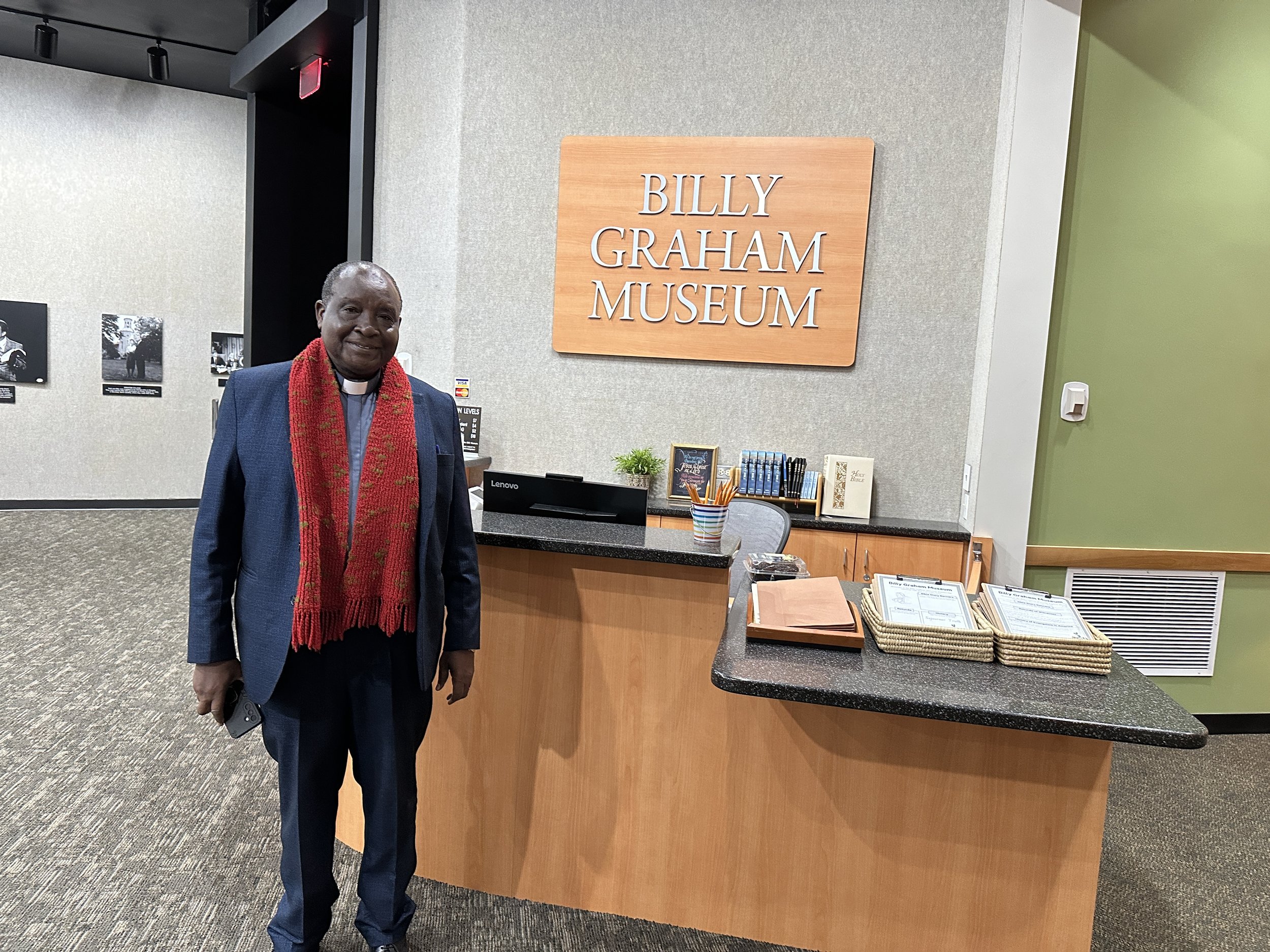 At Billy Graham Hall on Wheaton College Campus