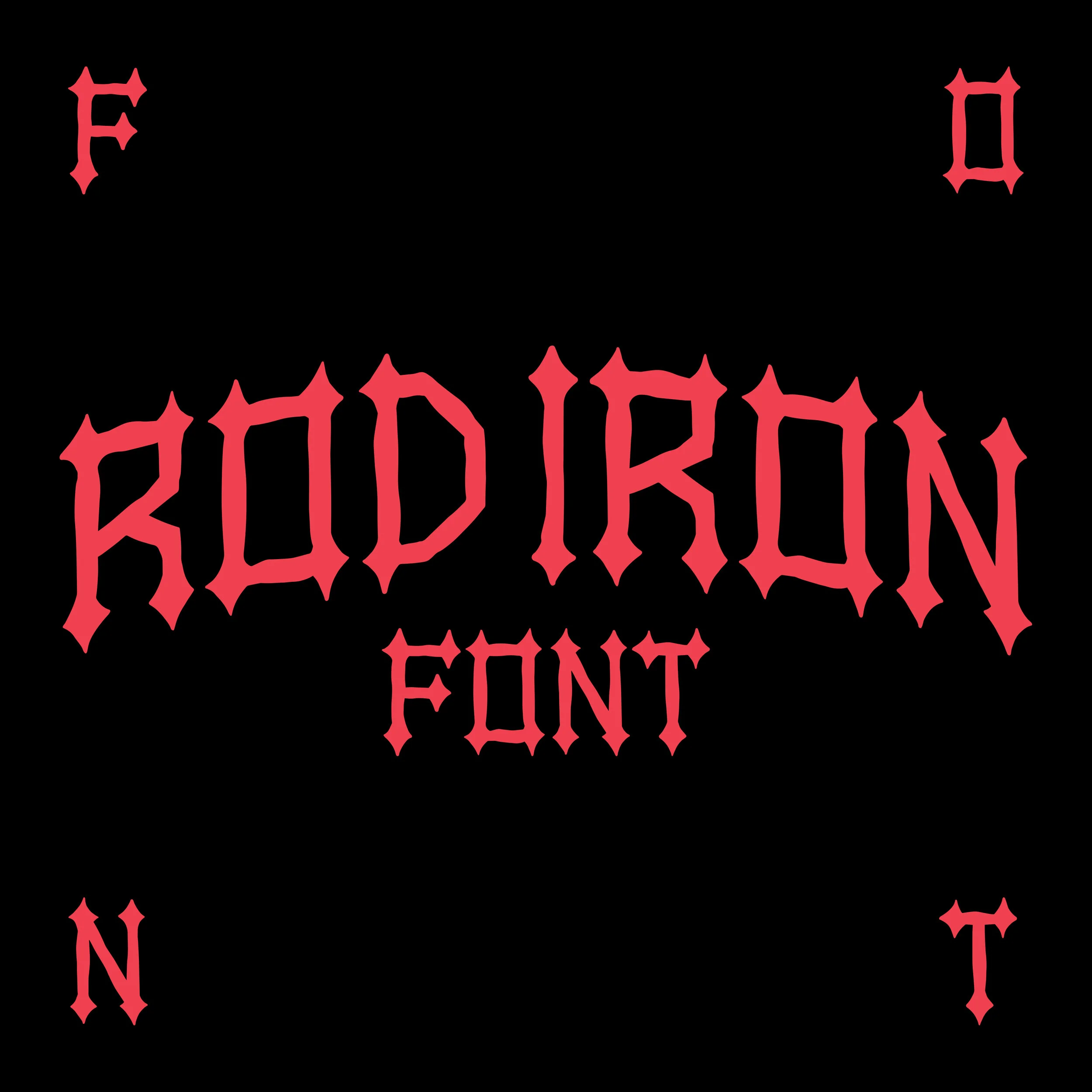 Rod Iron Font — Kern Club