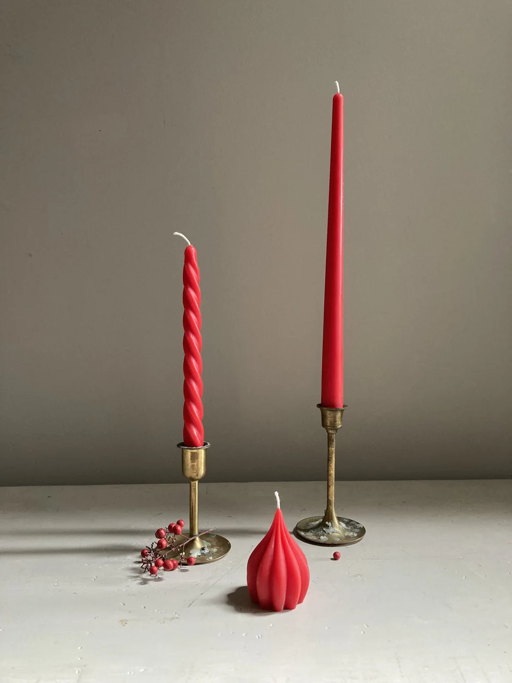 Red Beeswax Candles, $6-$16 — Sawdust Siren