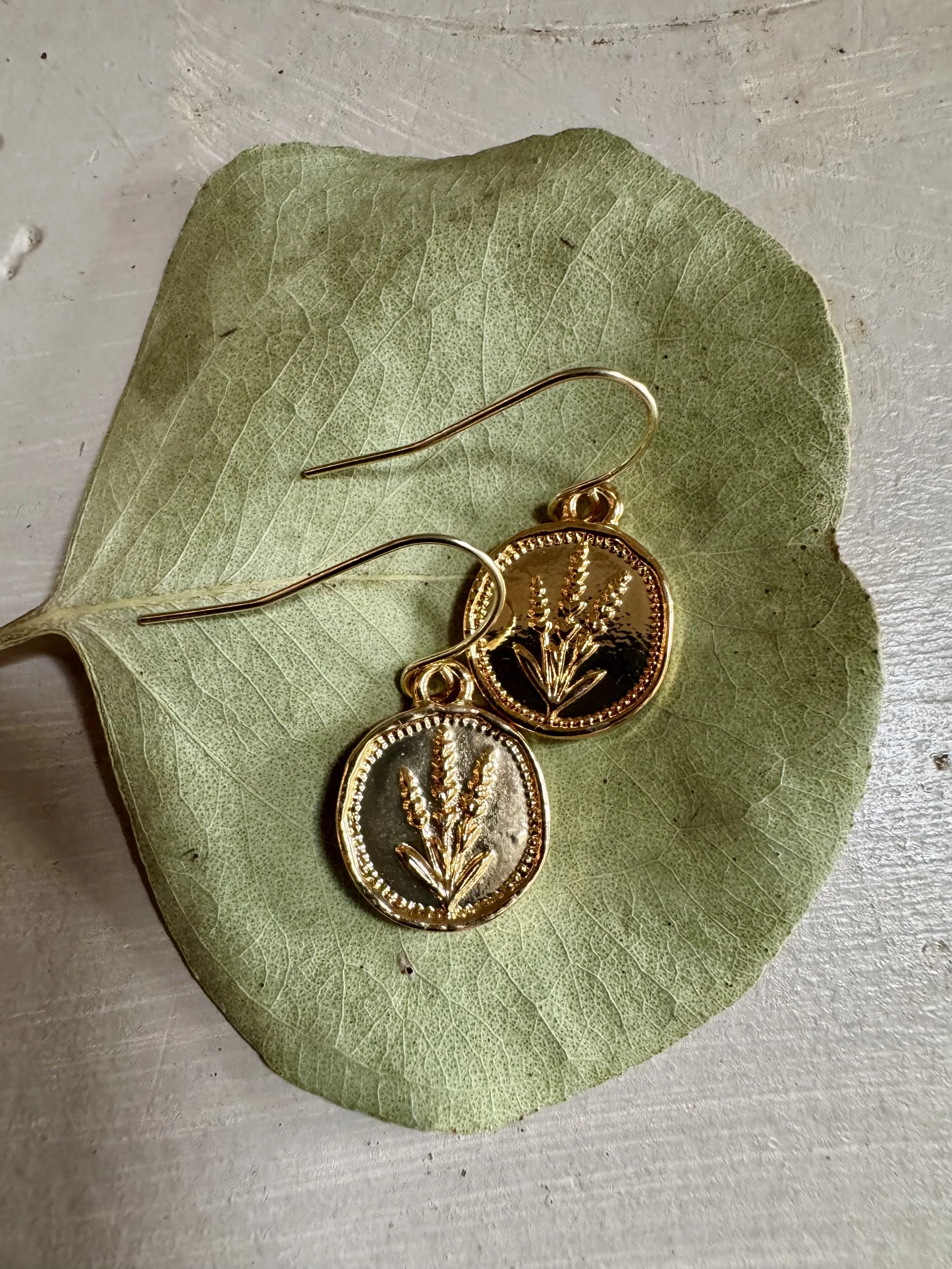 Lavender Earrings by Sawdust Siren