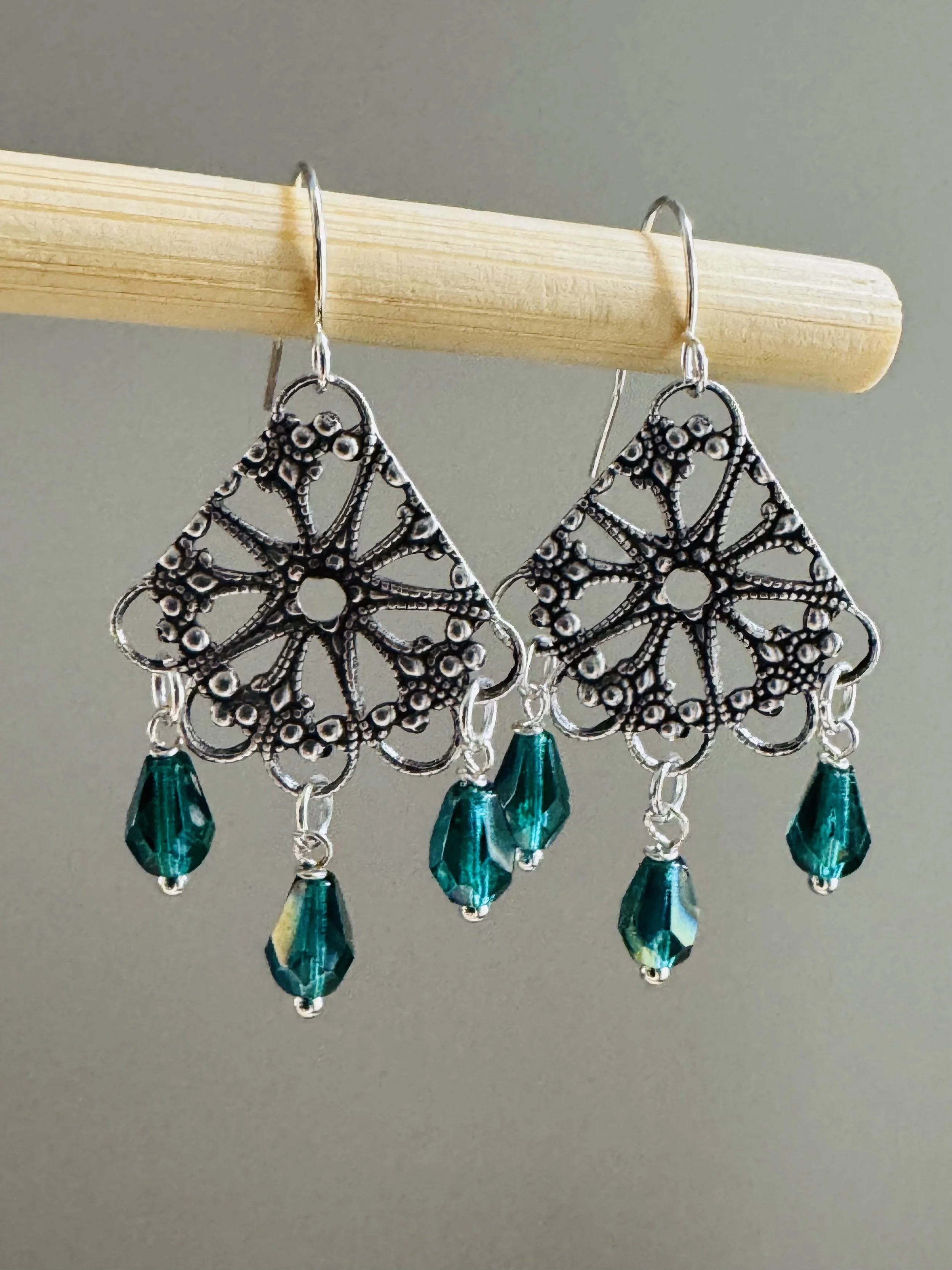 Fancy Filagree Chandelier Earrings