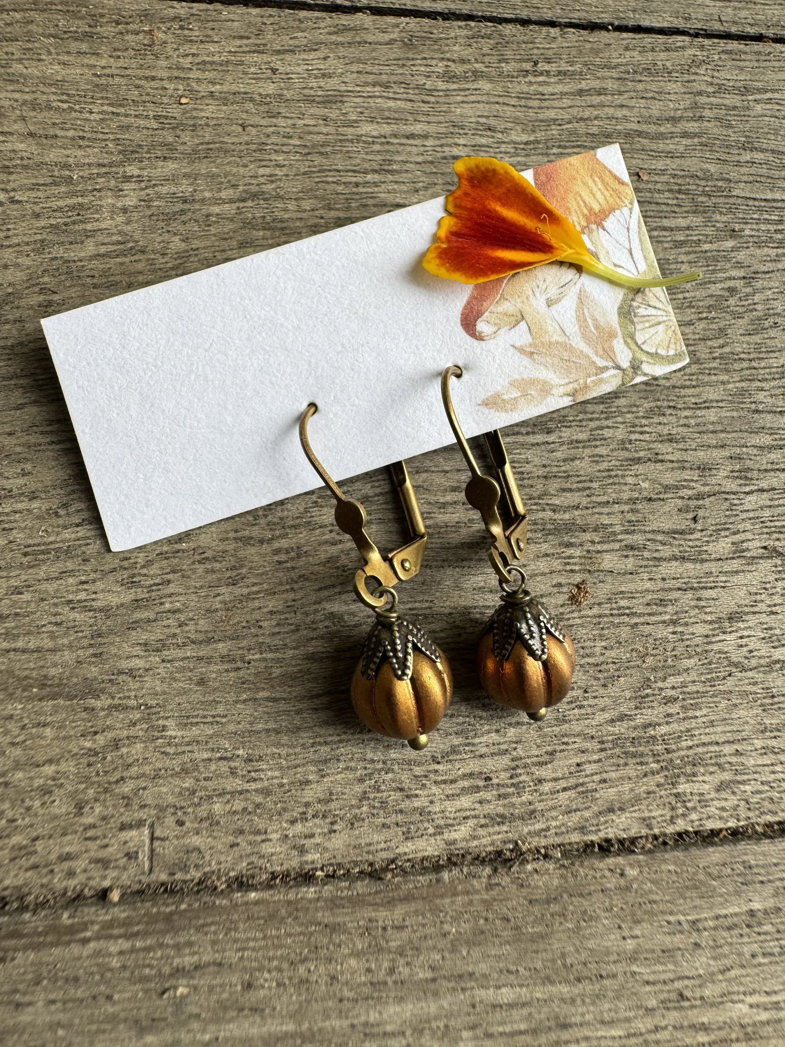 Pumpkin Patch Earrings, $28