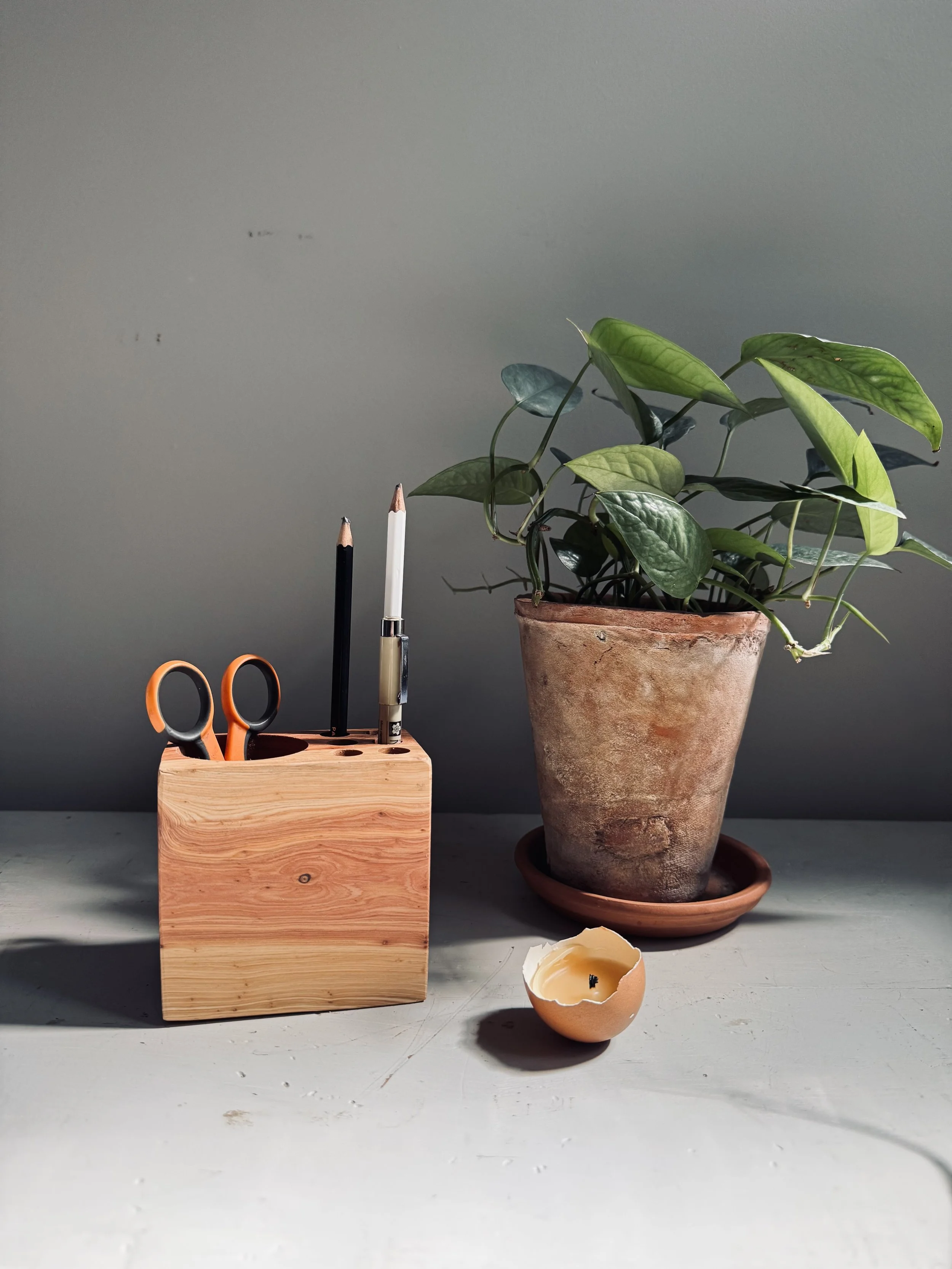 Aromatic Cedar Desk Caddy, $48