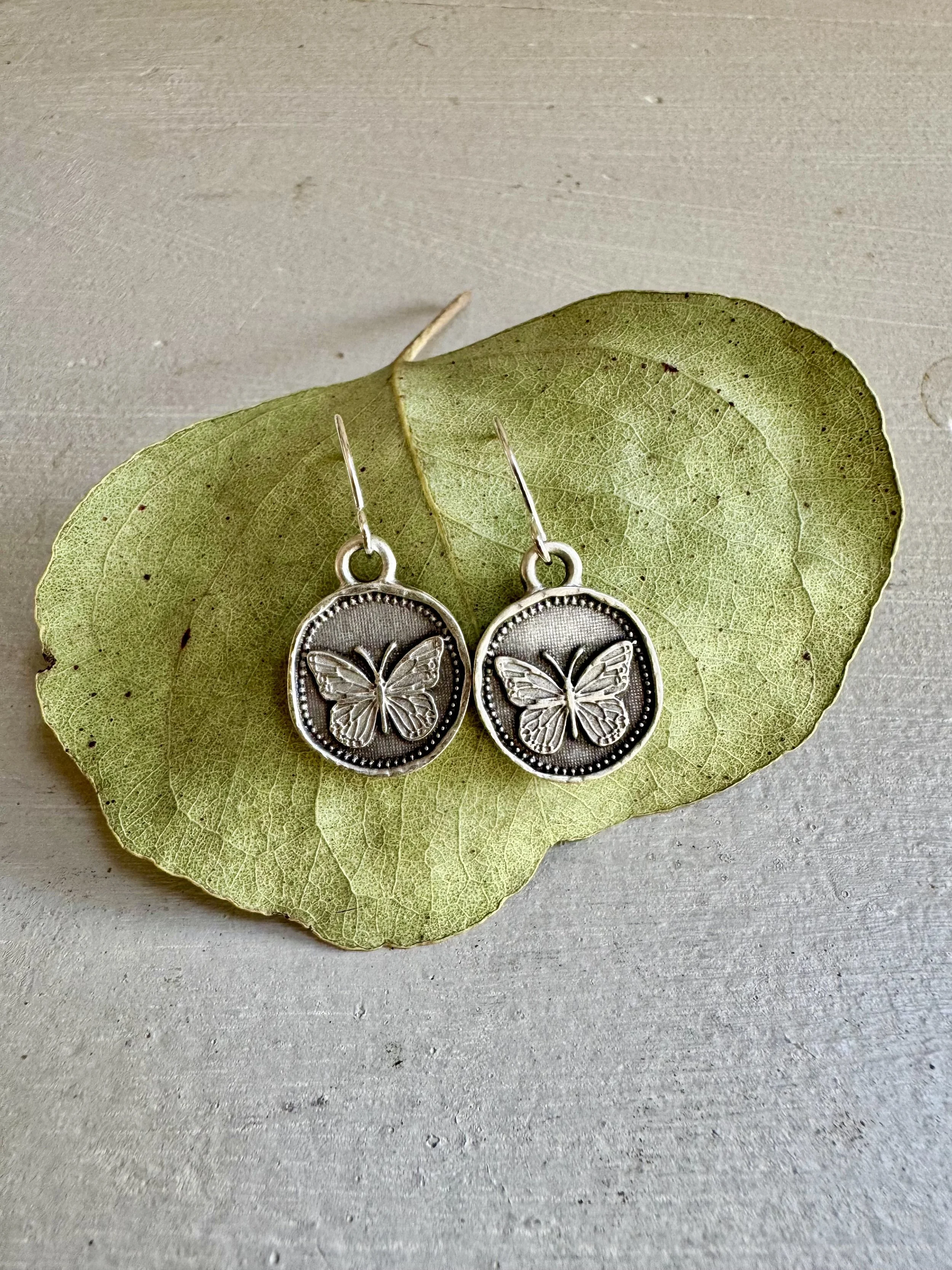Butterfly Earrings by Sawdust Siren