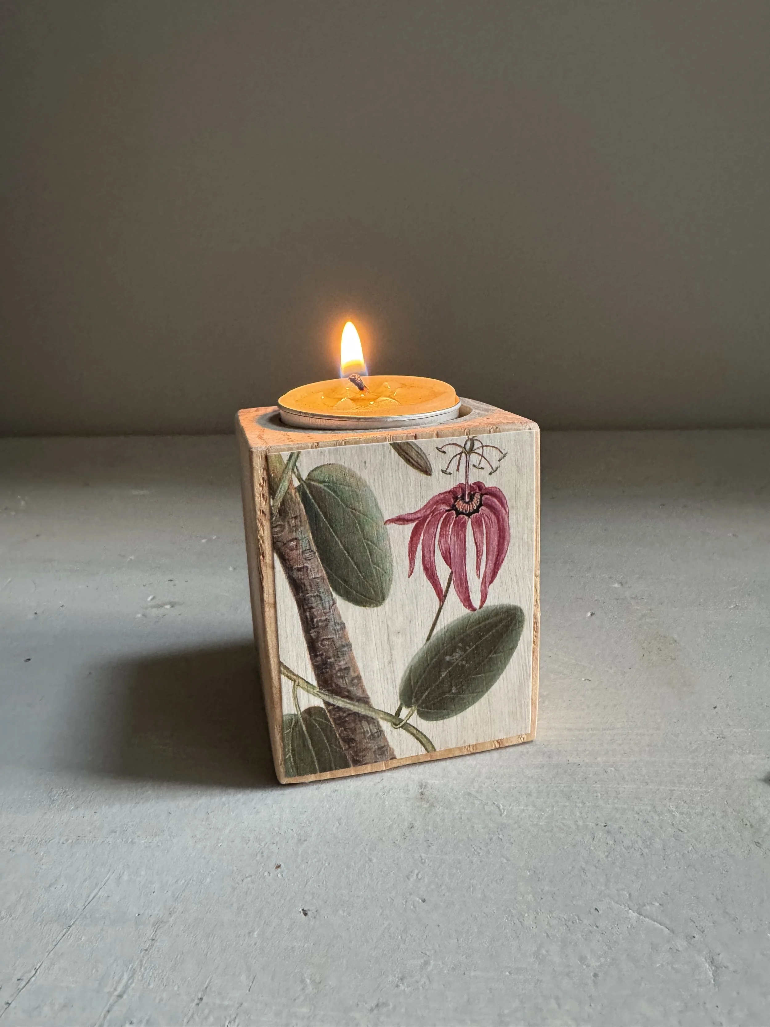 Passion Flower Candle Holder, $24
