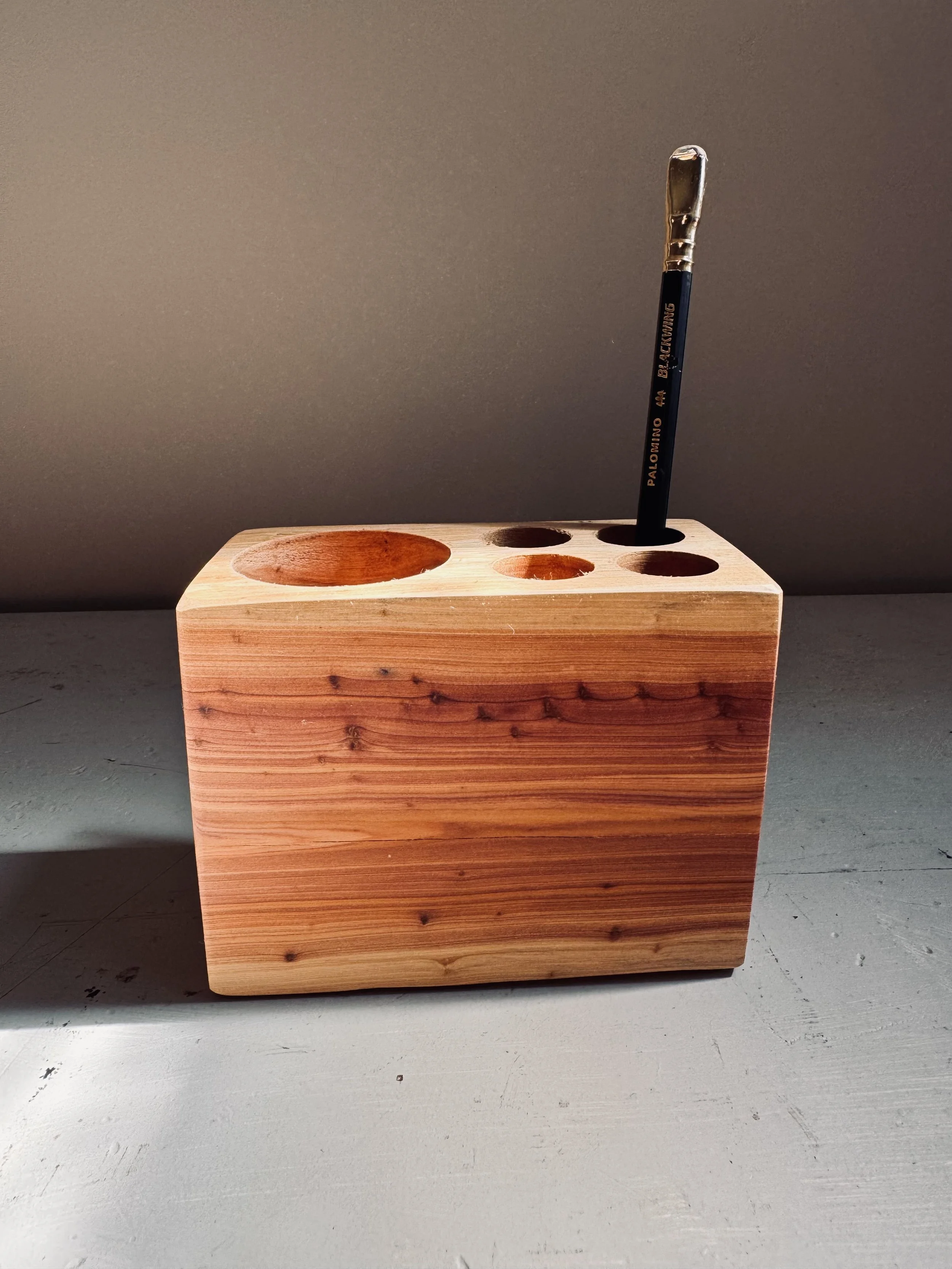 Aromatic Cedar Desk Caddy, $48