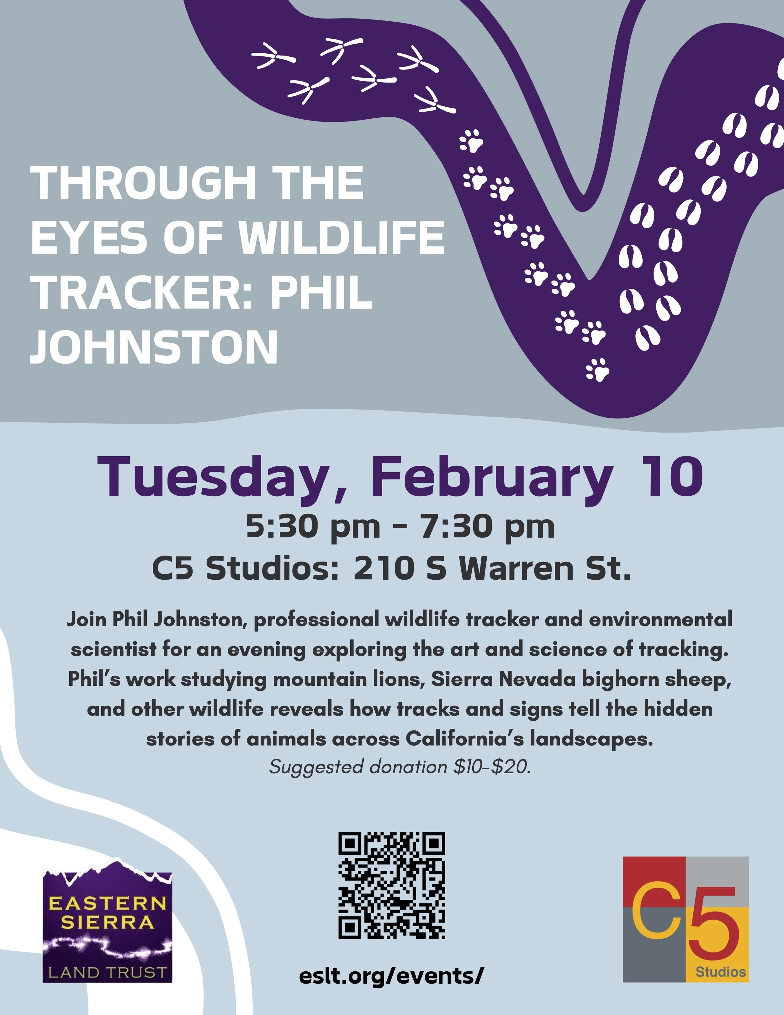 ESLT and C5 present: Through the Eyes of Wildlife Tracker Phil Johnson