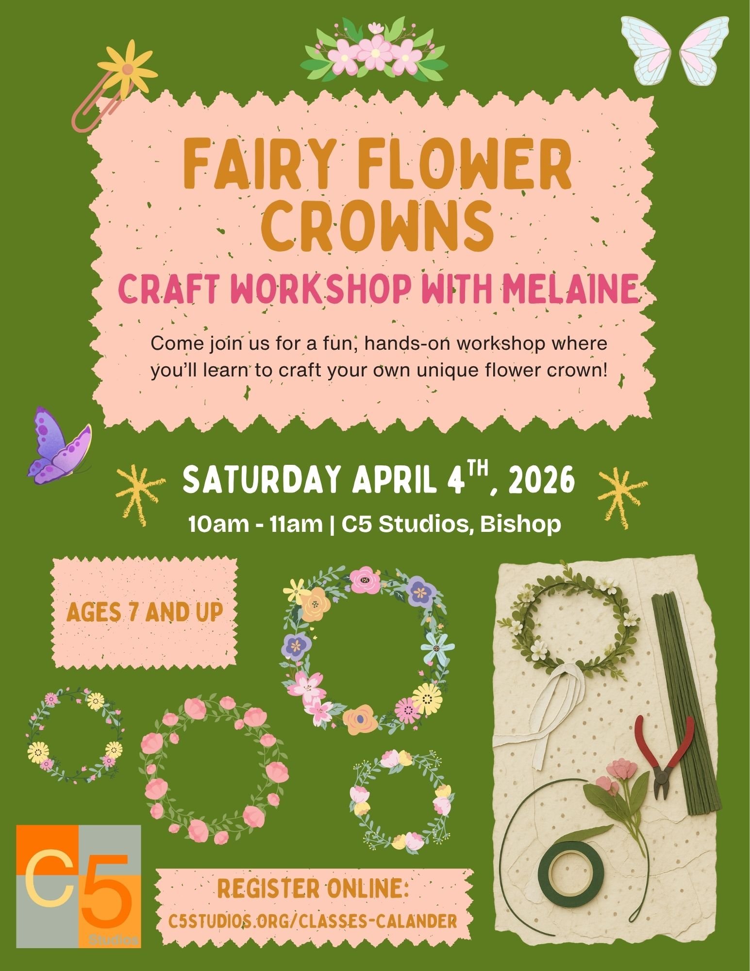 Fairy Flower Crowns workshop with Melanie