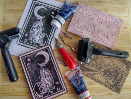 Carving and Printing Linoleum Art with Marijke