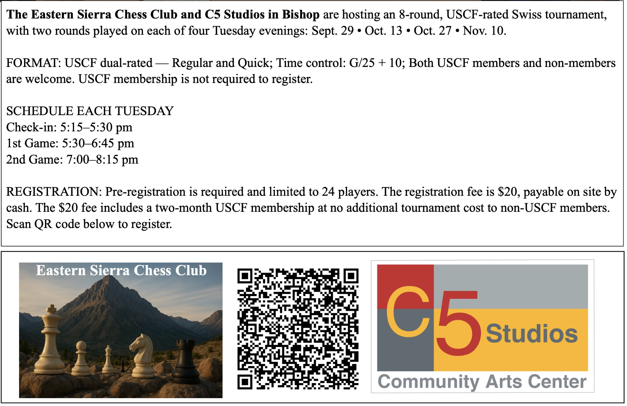 Eastern Sierra Fall Chess Championship