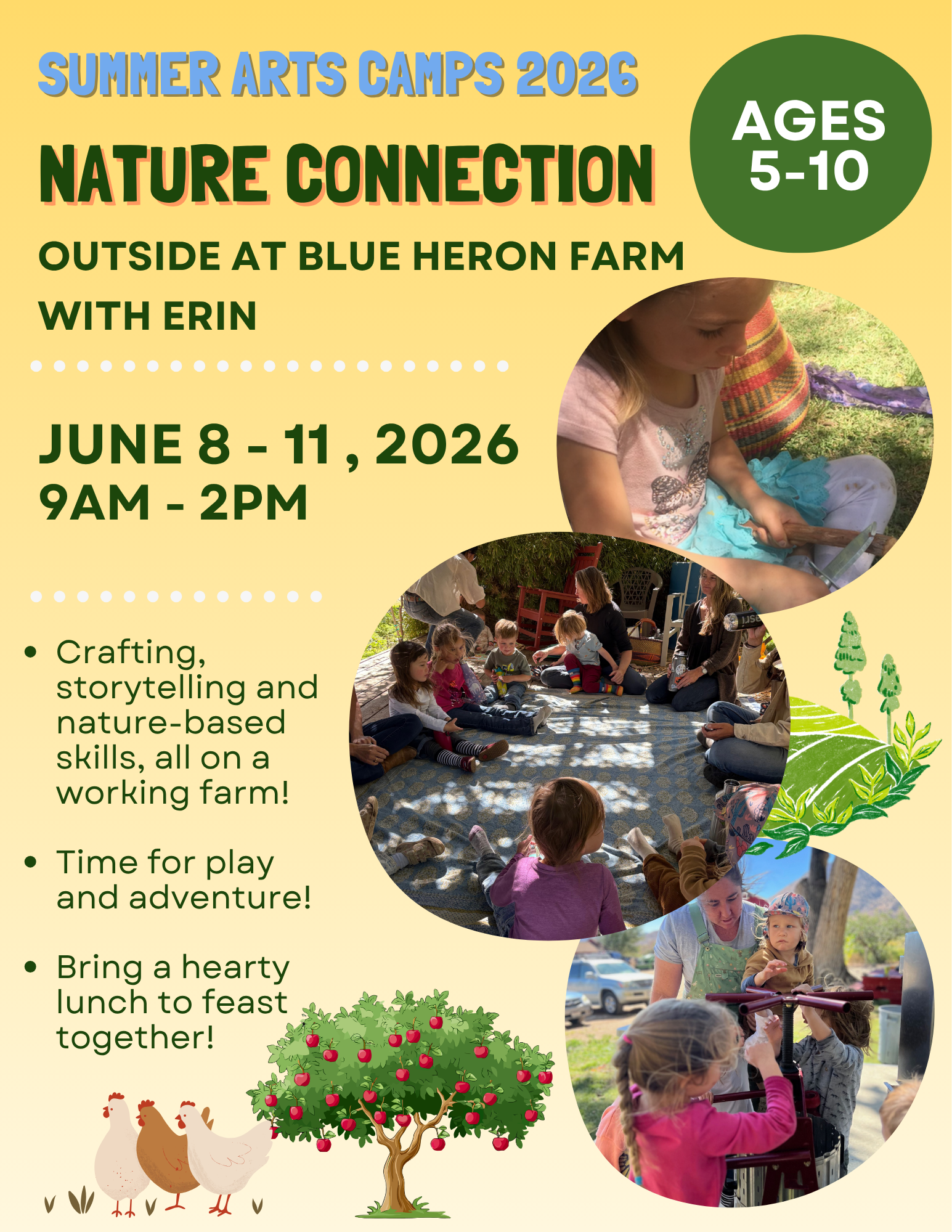 Summer Arts Camps 2026 - Nature Connection Camp (at Blue Heron Farm)